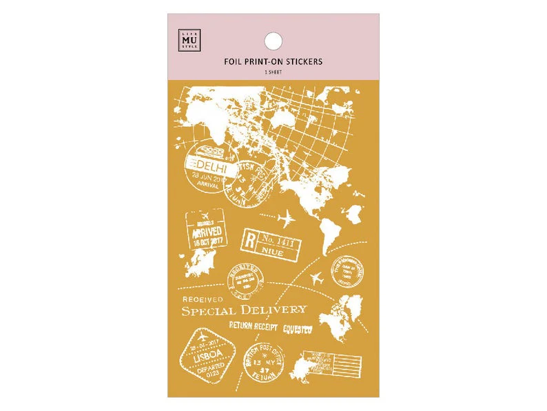 MU Gold Foil Print-on Stickers - Travel - Image 2