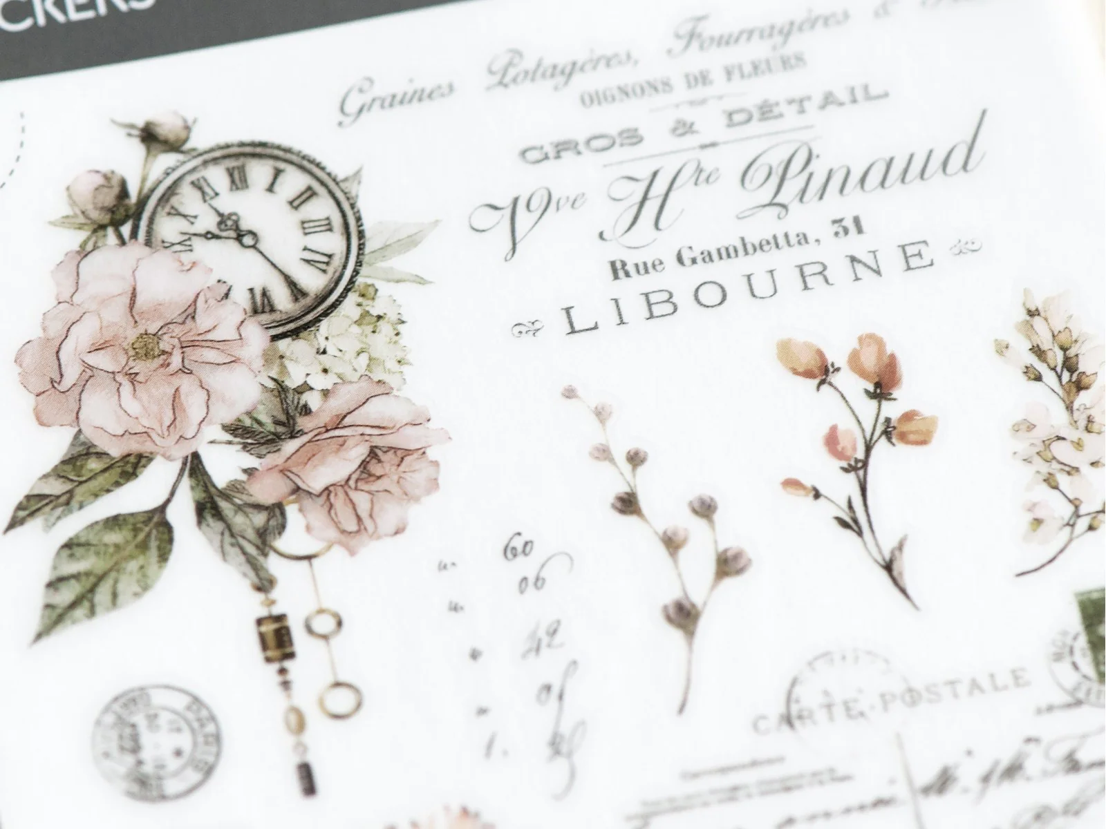 MU Print-on Stickers - Vintage Clock - Image 3