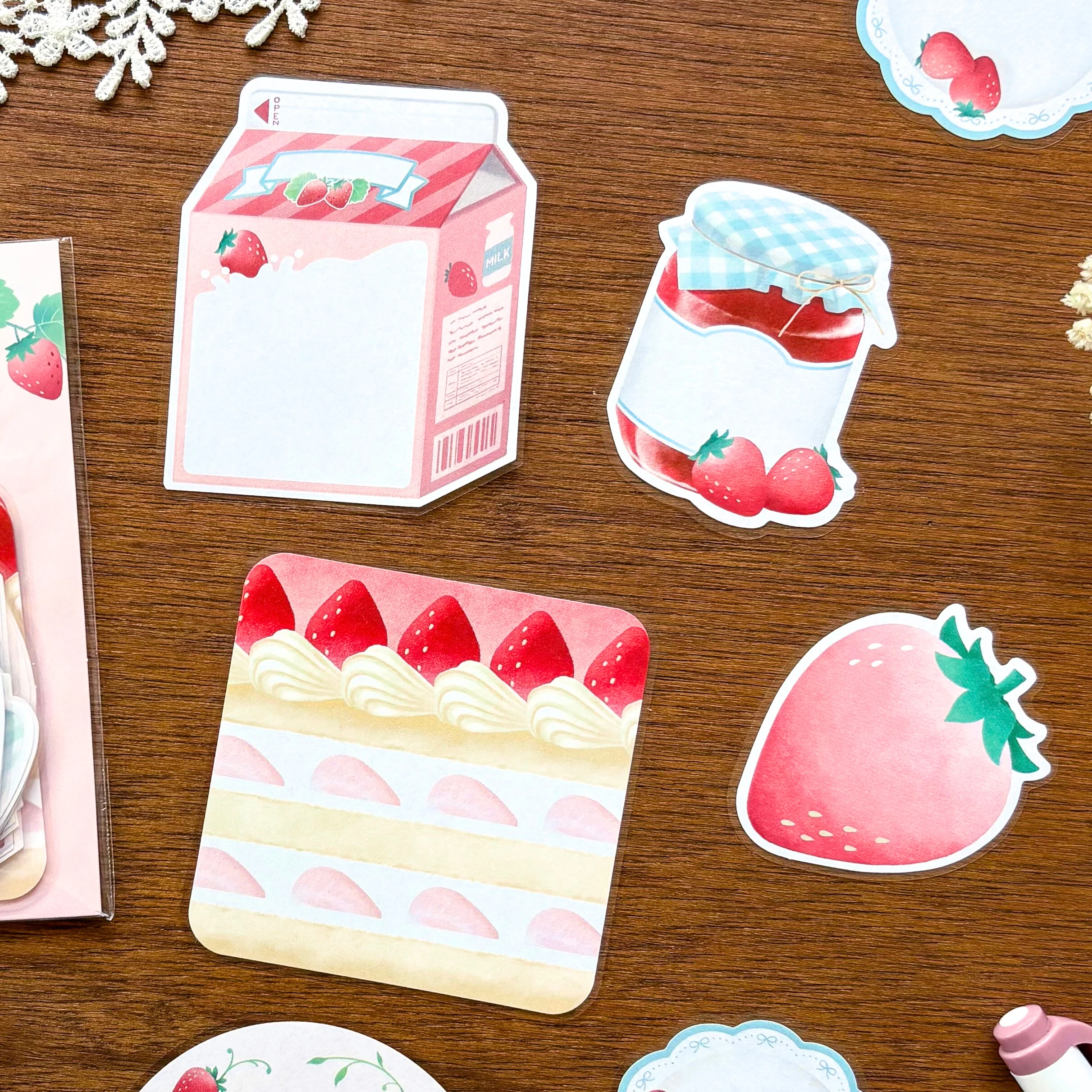 Natsunoka / Flake Sticky Note - Strawberry - Image 5