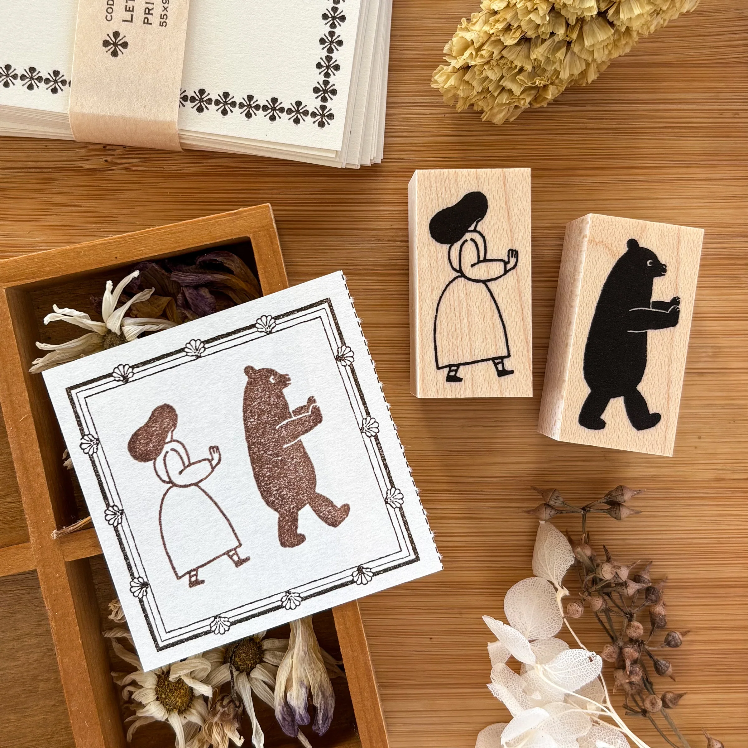 Necktie / Rubber Stamp Set - Go Go Go (2 Stamps) - Image 2