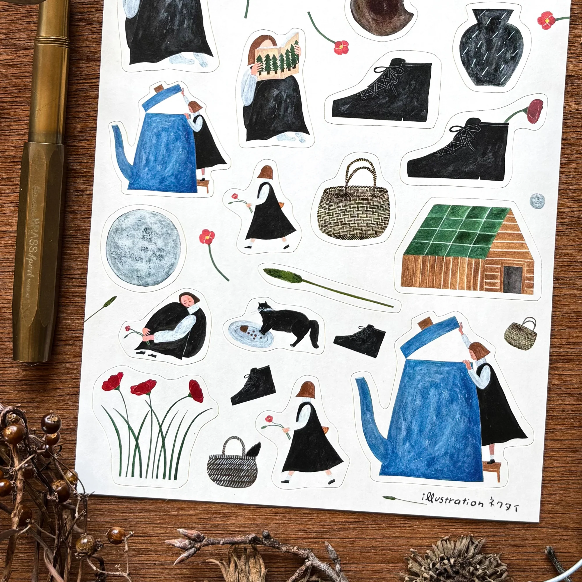 Necktie / Stickers - Looking for My Cat (A5 size) - Image 3