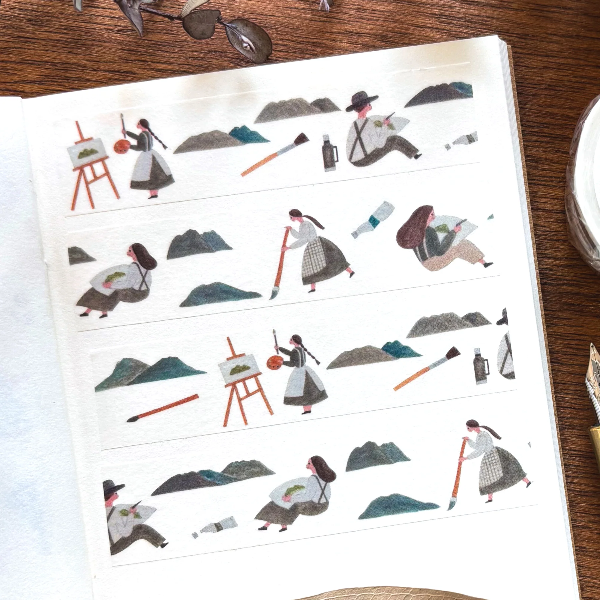 Necktie / Washi Tape - Mountain Sketch - Image 3