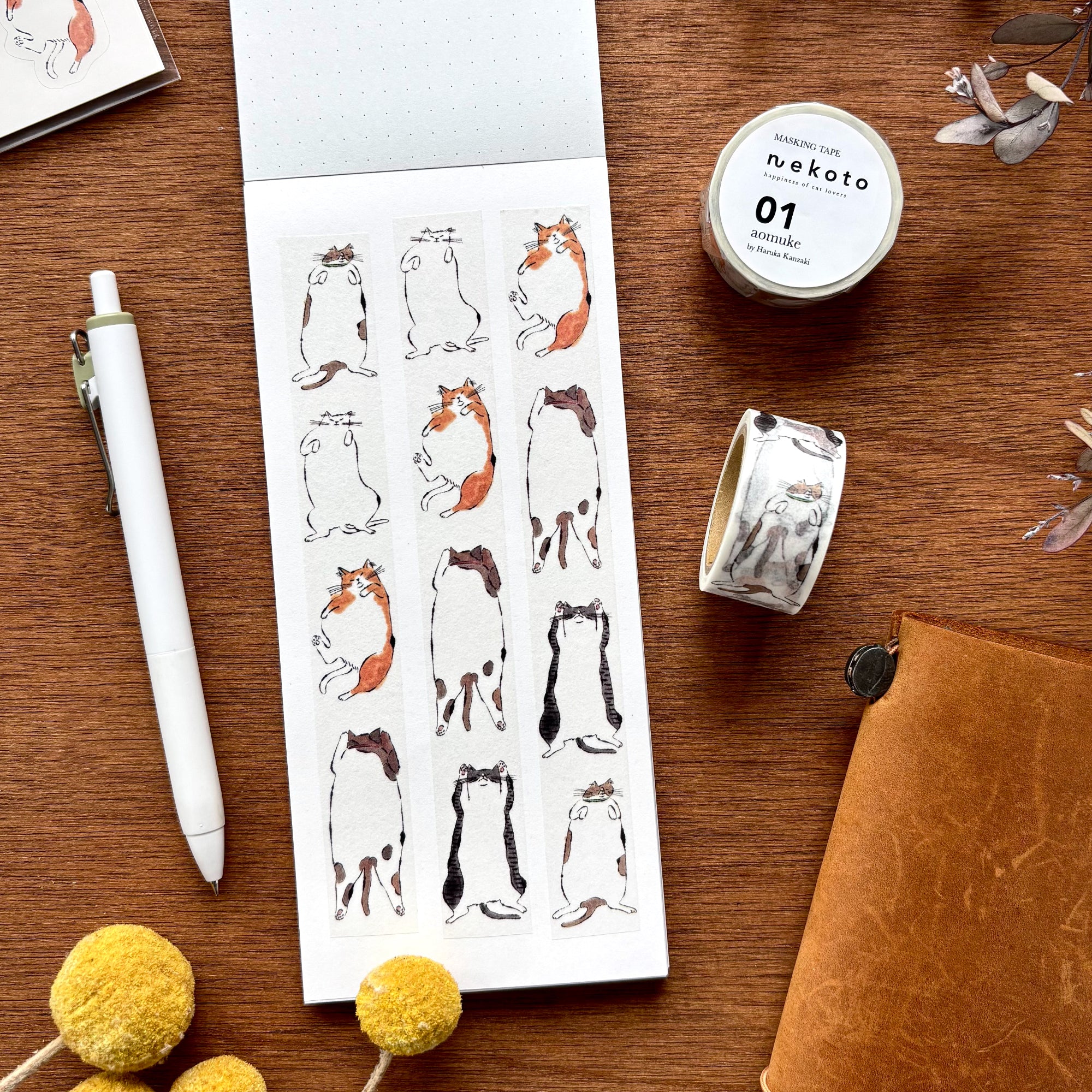 Nekoto / Washi Tape - Stretching Cat - Image 3