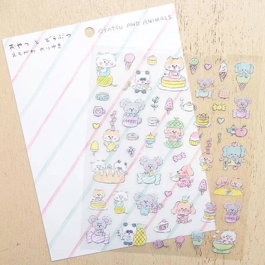 Noriyuki Echigawa / Stickers - Sweets and Animals (A5 size) - Image 4