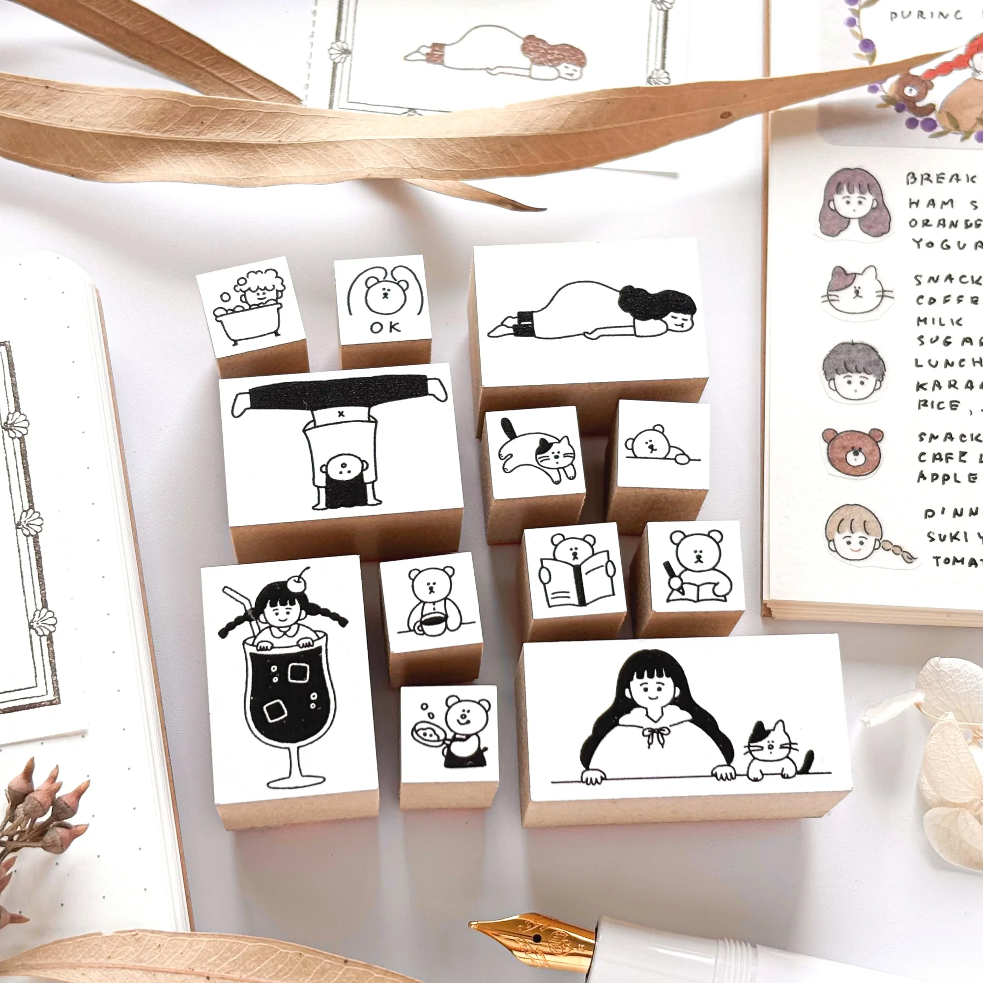 Peppoko / Mini Rubber Stamp - Bath Time - Image 4