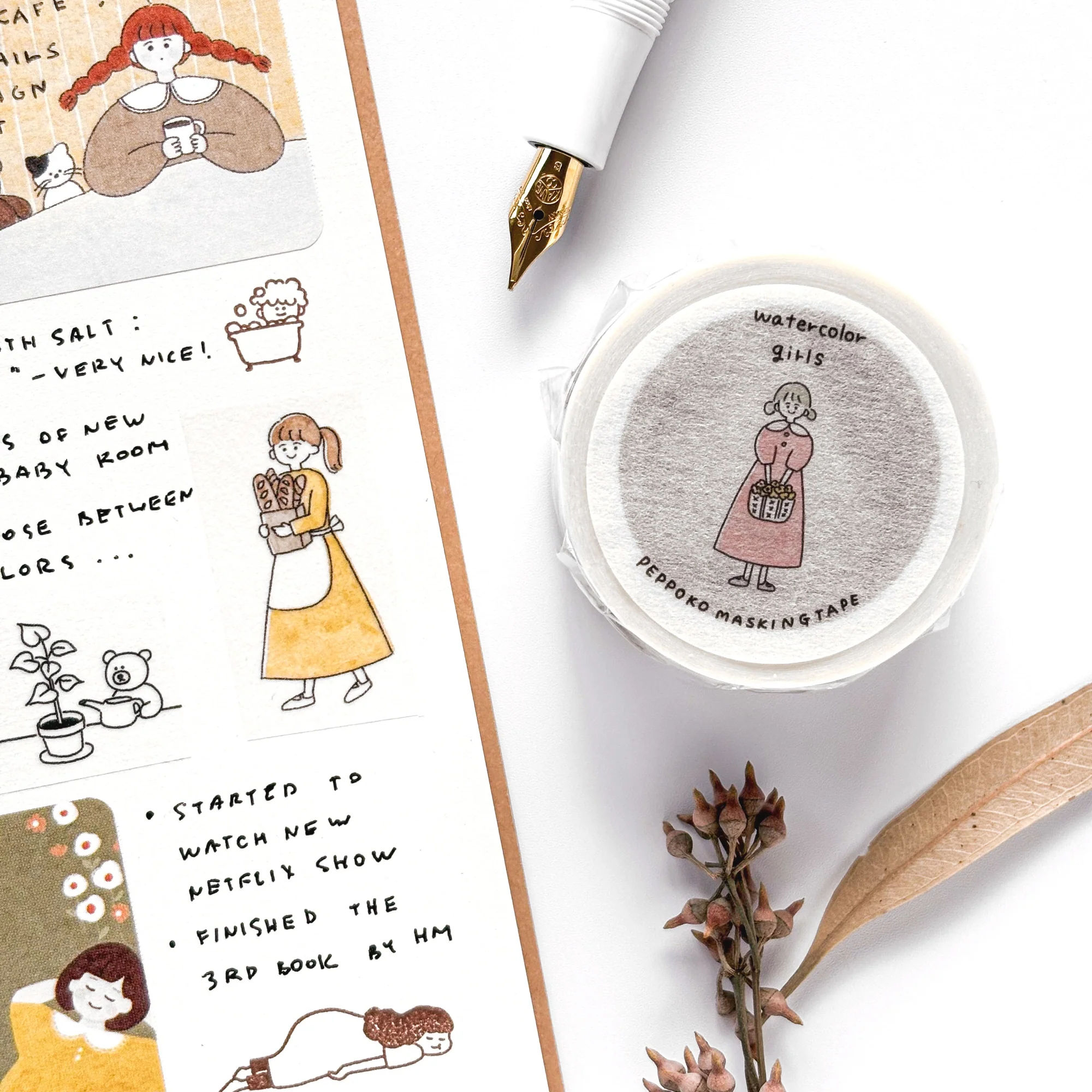 Peppoko / Washi Tape - Watercolor Girls - Image 3