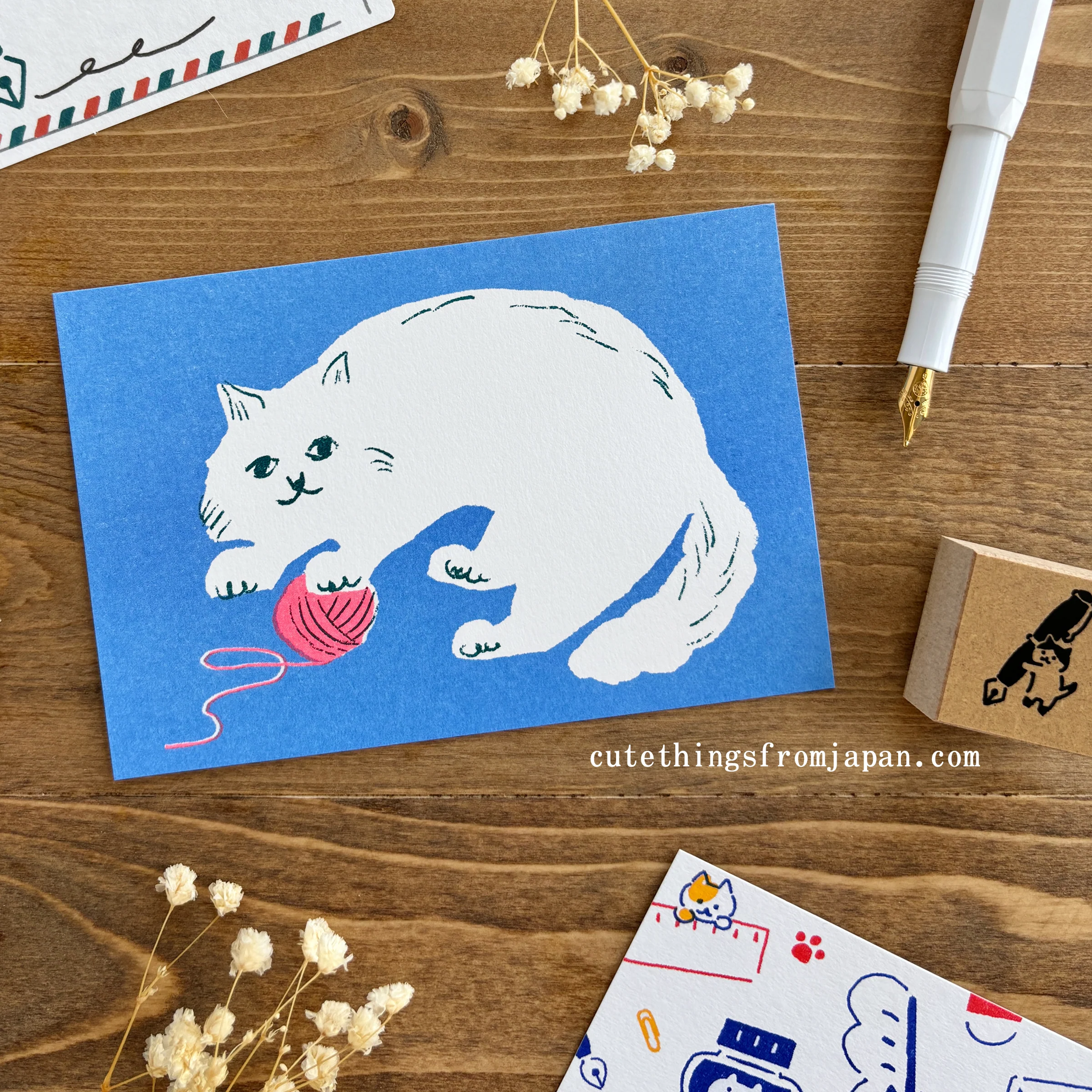 Retro Style Postcard - Fluffy Cat