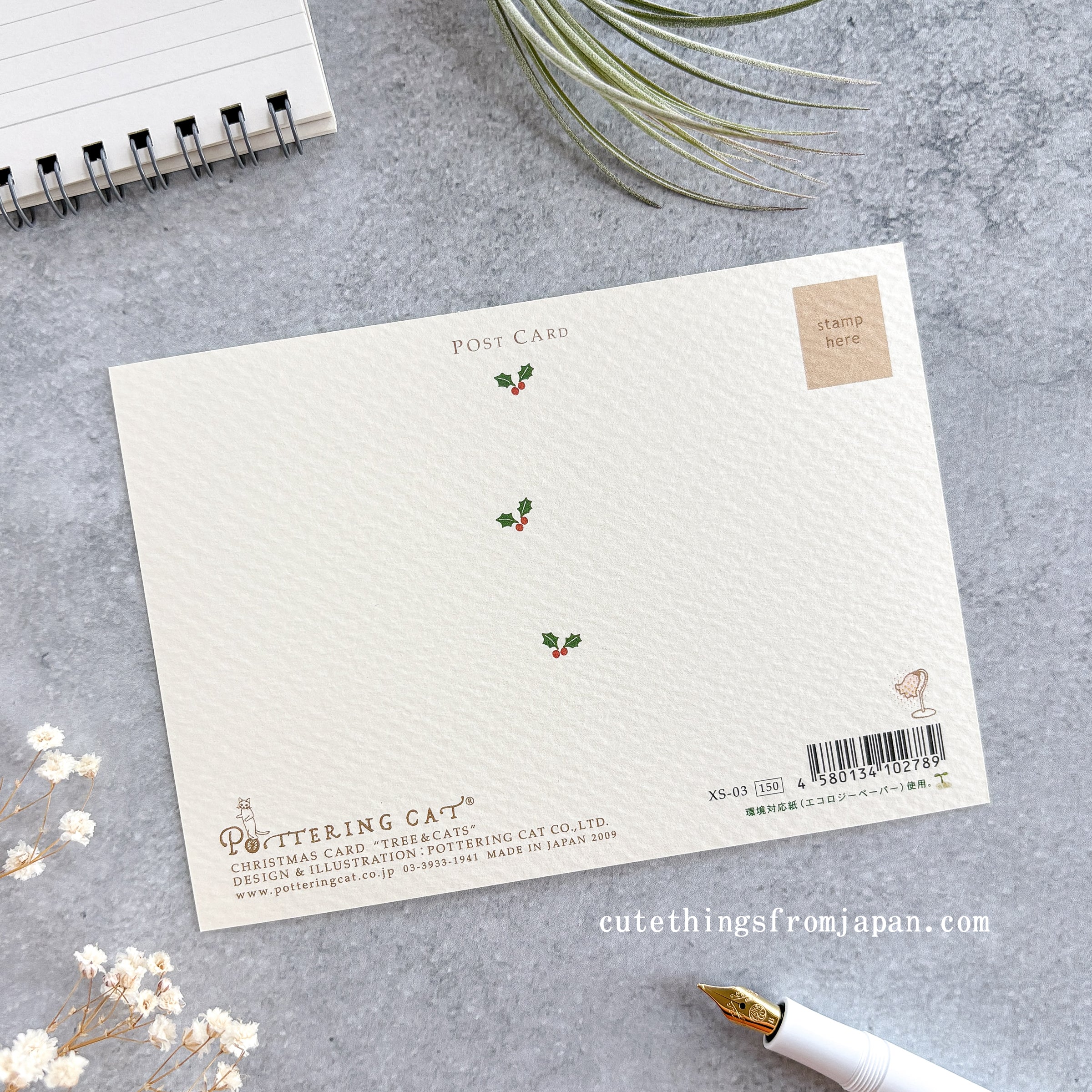 Pottering Cat / Postcard - Happy December - Image 2