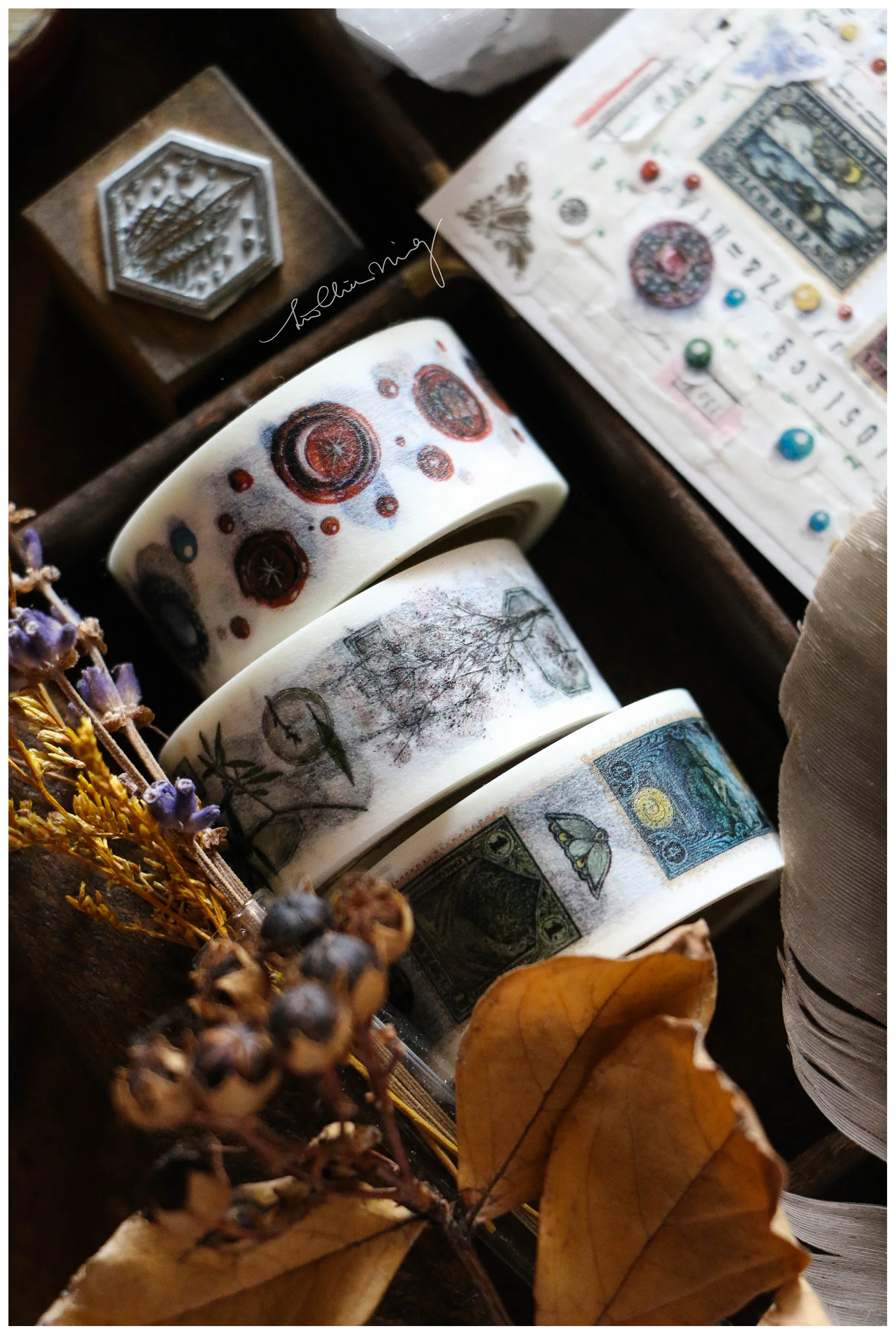 Lin Chia Ning Washi Tape - Vintage Flower - Image 6
