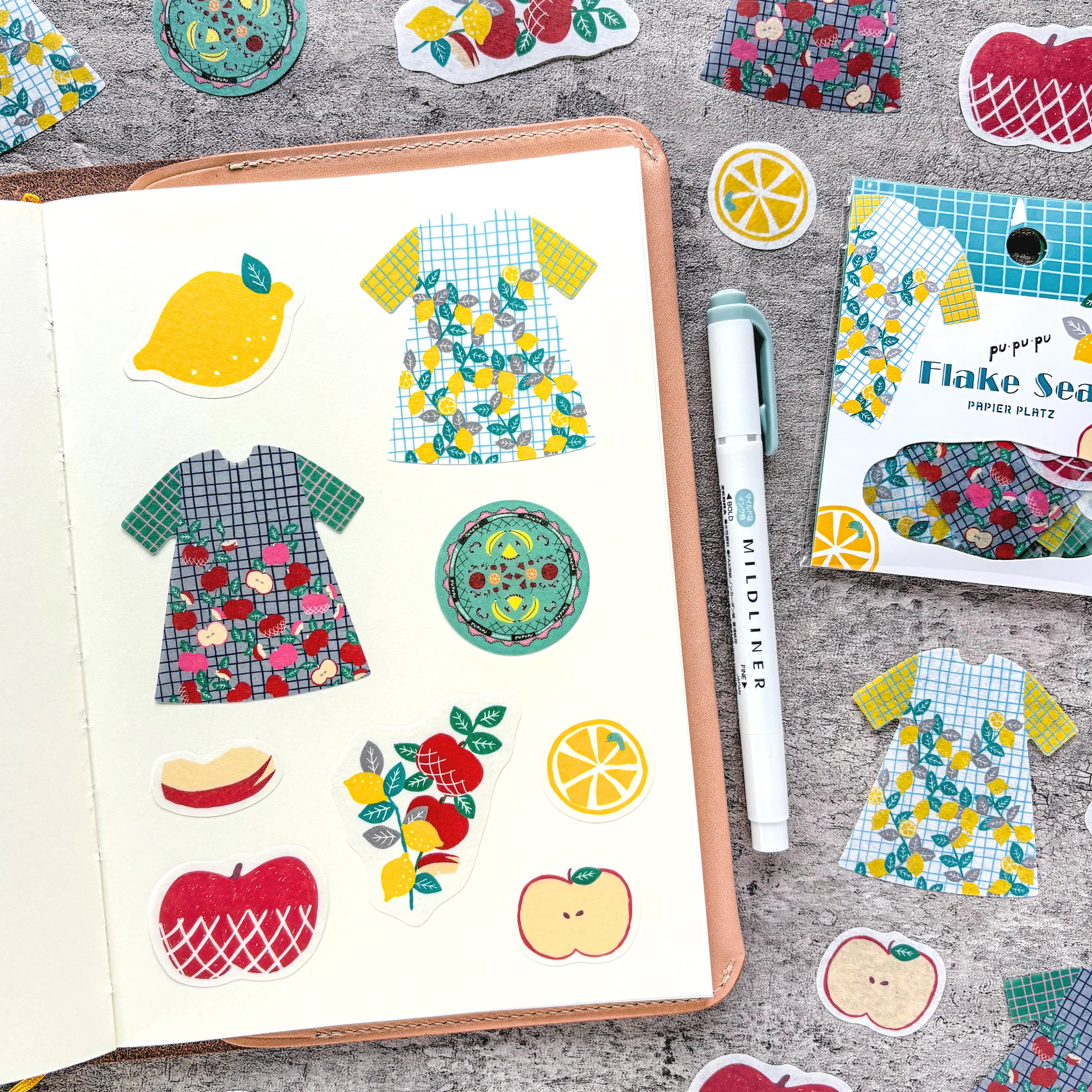 PUPUPU / Flake Stickers - Fruits - Image 2