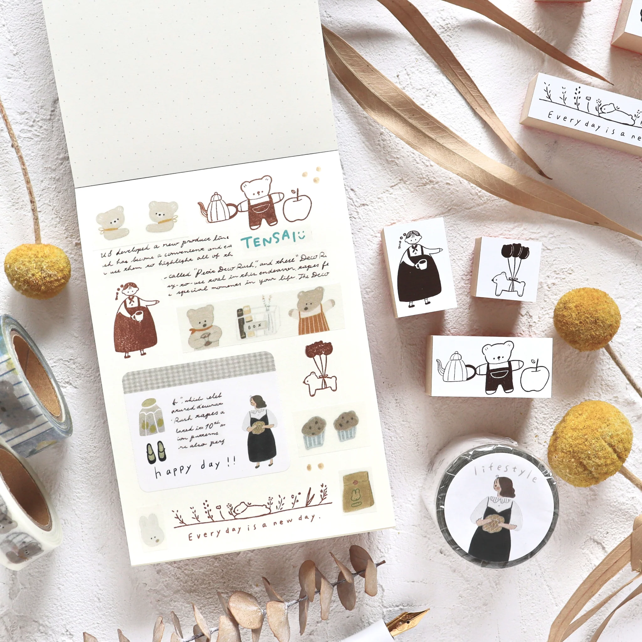 Ranmyu / Rubber Stamp - Flying Bear - Image 2