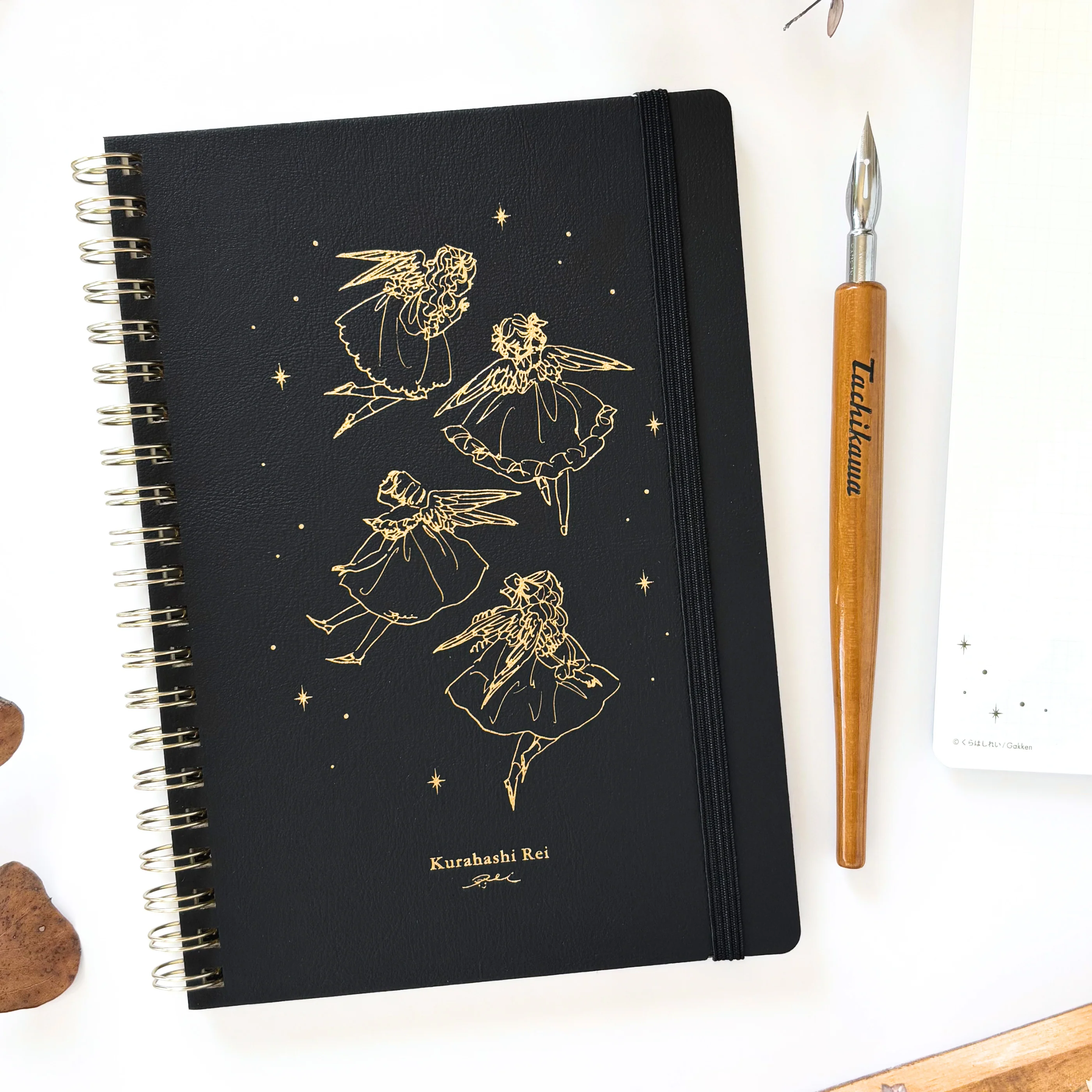 Rei Kurahashi / B6 Foil-Stamped Ring Notebook - Angels