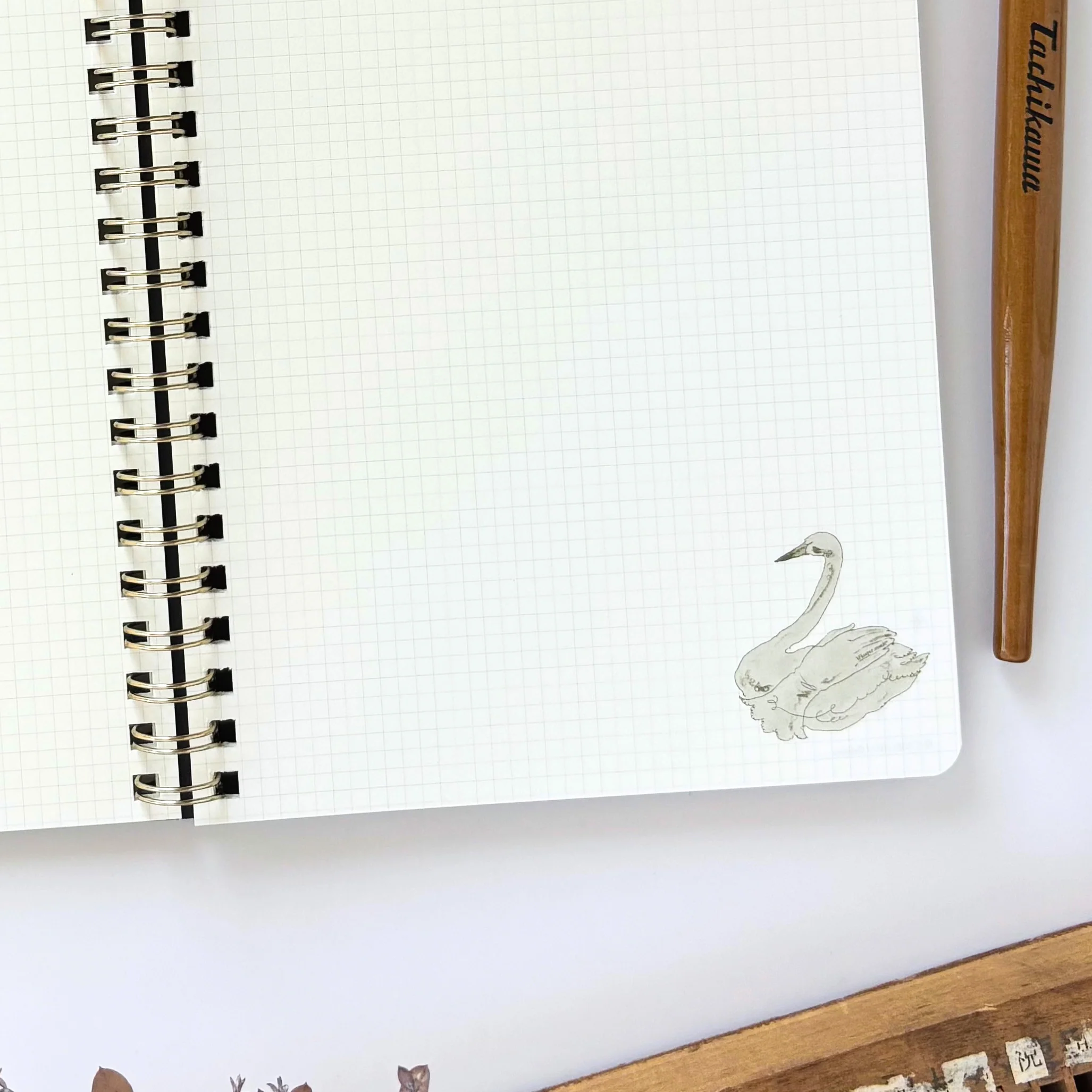 Rei Kurahashi / B6 Foil-Stamped Ring Notebook - Angels - Image 4