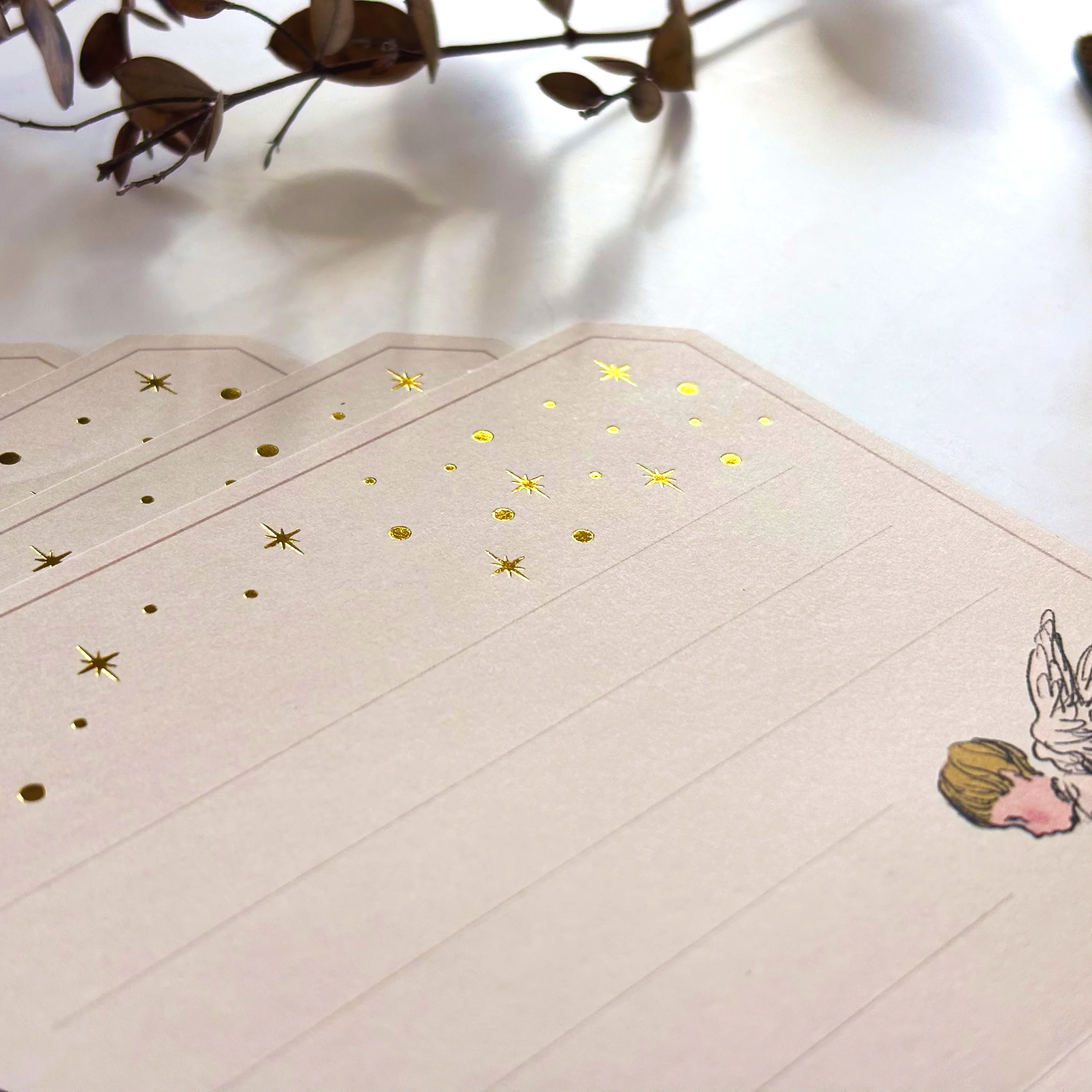 Rei Kurahashi / Foil-Stamped Letter Set - Angel - Image 9