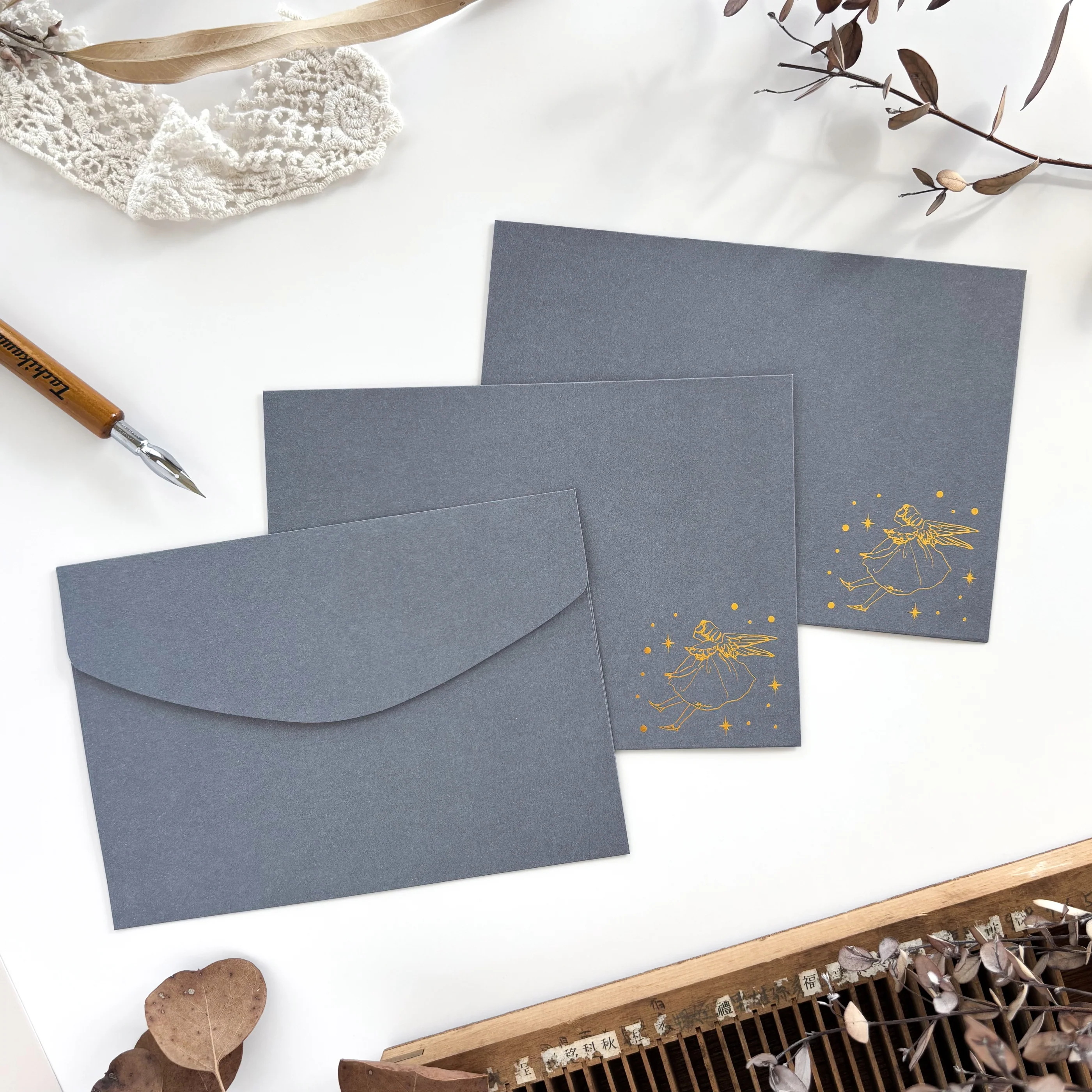 Rei Kurahashi / Foil-Stamped Letter Set - Angels - Image 10