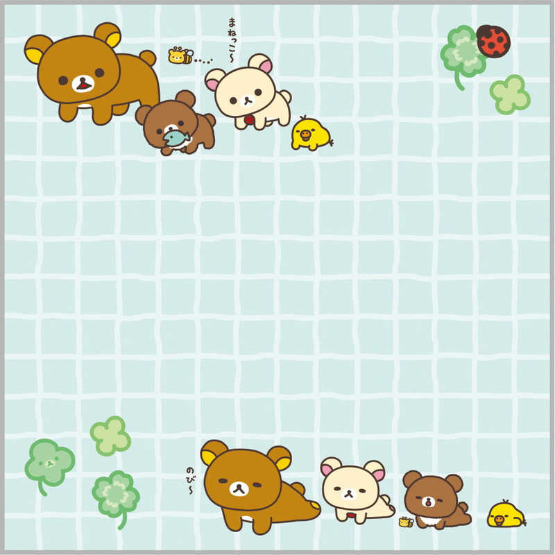 Rilakkuma / Square Sticky Note - Happy Friends - Image 2