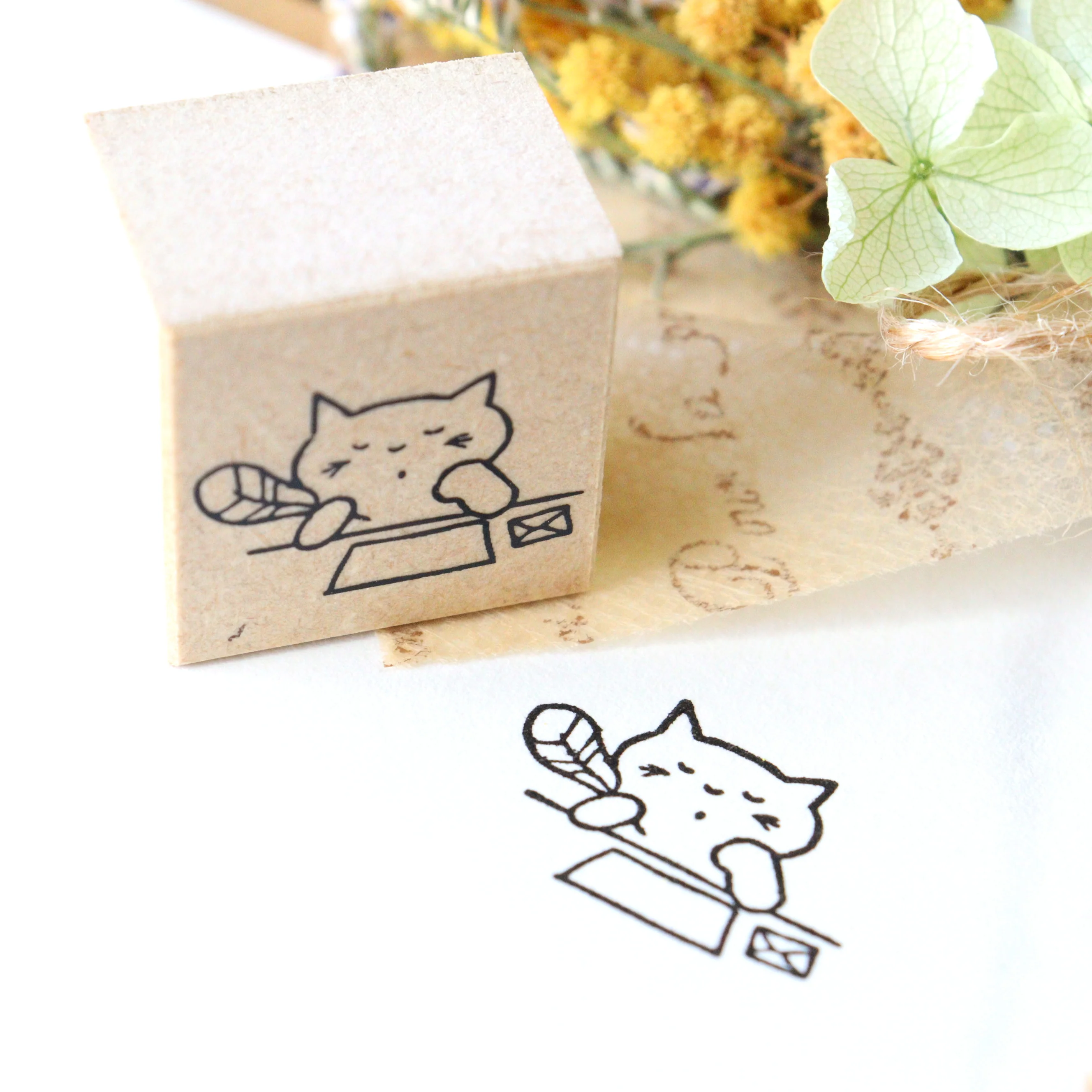 CTFJ x momoro Cat Rubber Stamp - Thinking of You