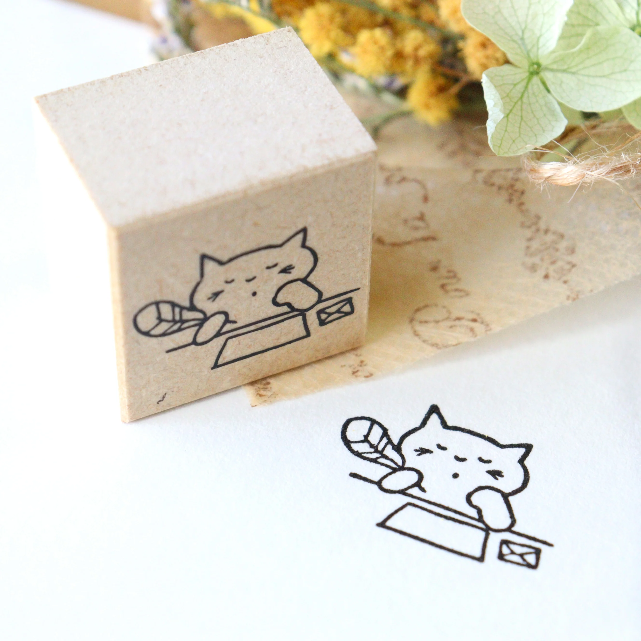 CTFJ x momoro Cat Rubber Stamp - Thinking of You - Image 2