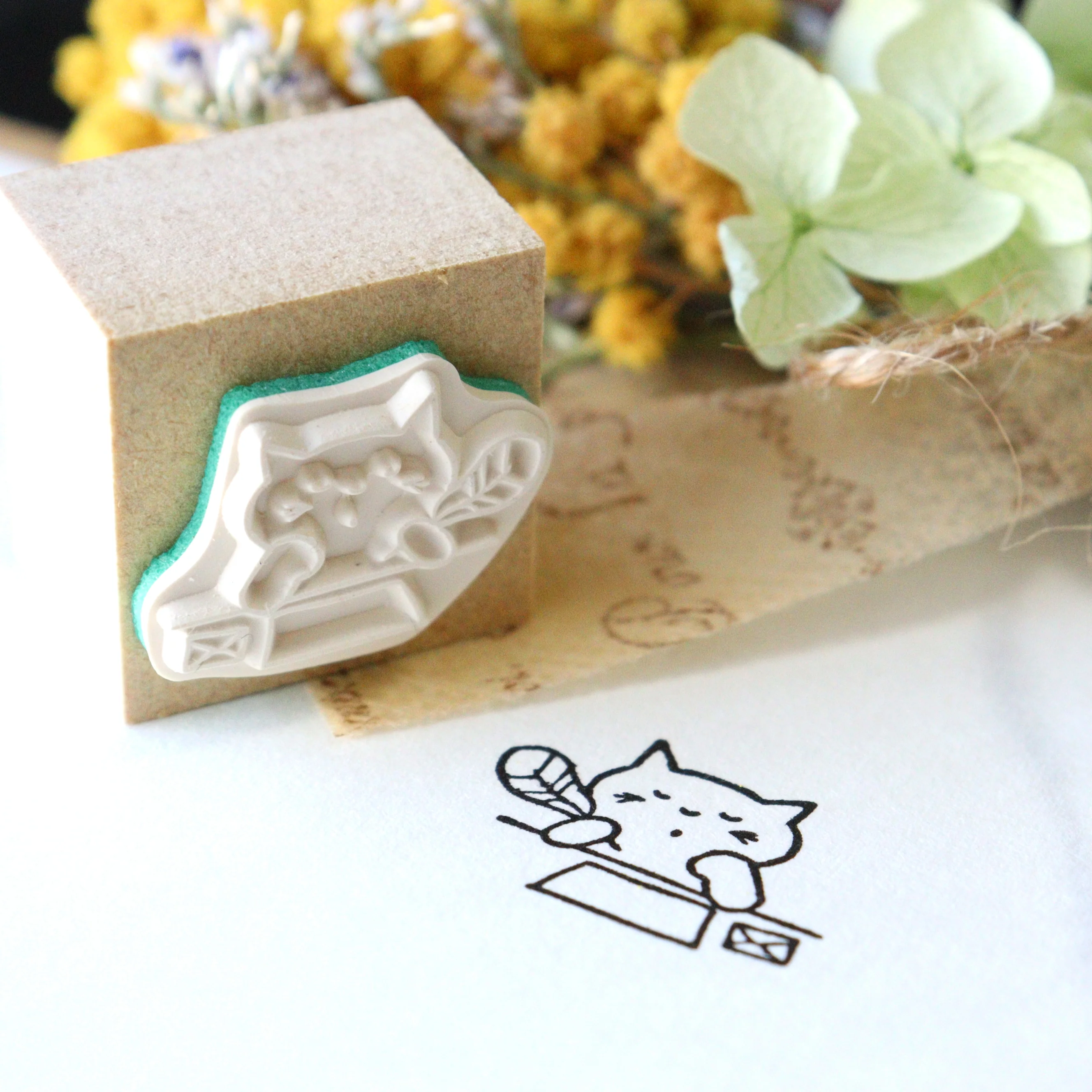 CTFJ x momoro Cat Rubber Stamp - Thinking of You - Image 3