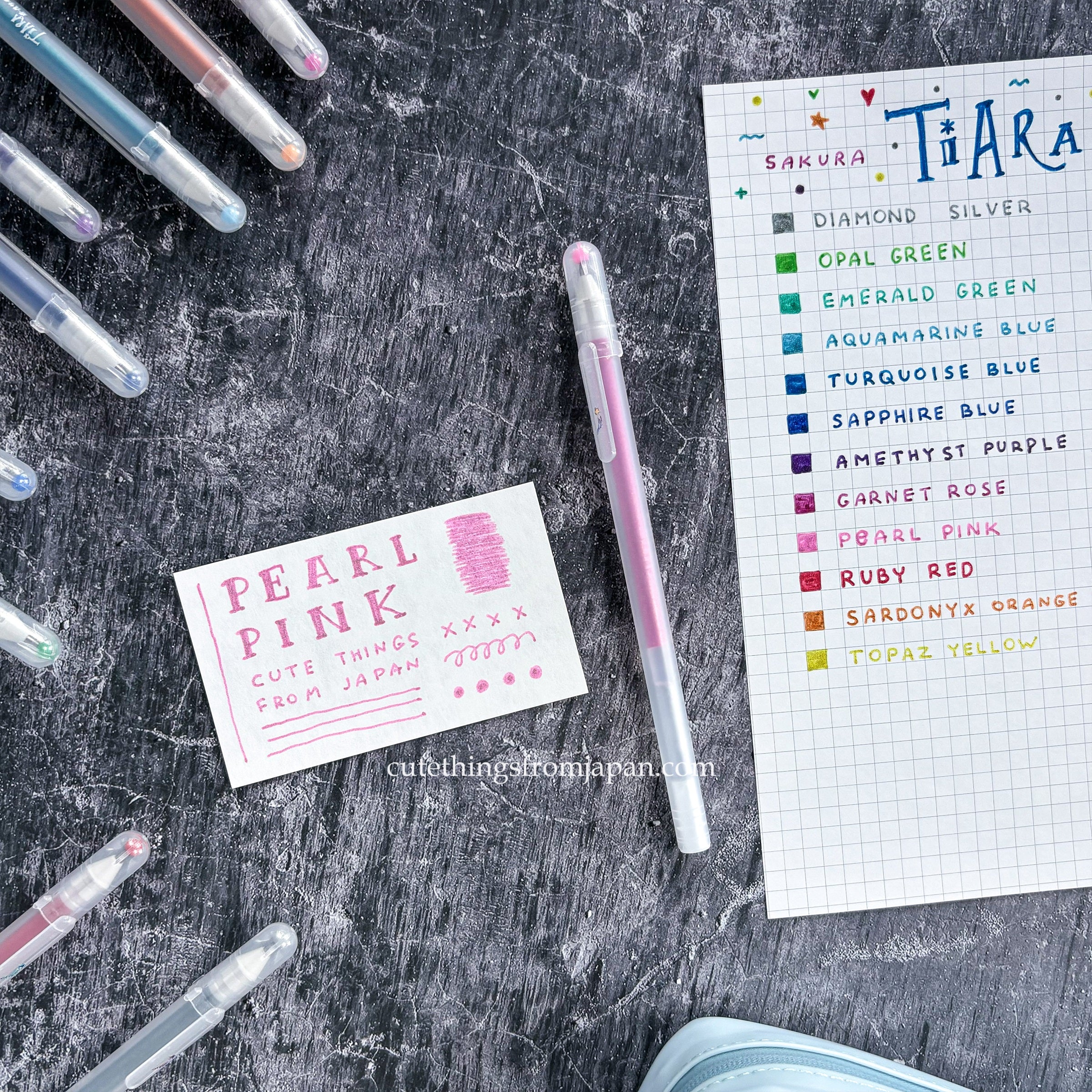 Sakura Jelly Roll Tiara Gel Pens - Birthstone Colors (1.0mm) - Image 29