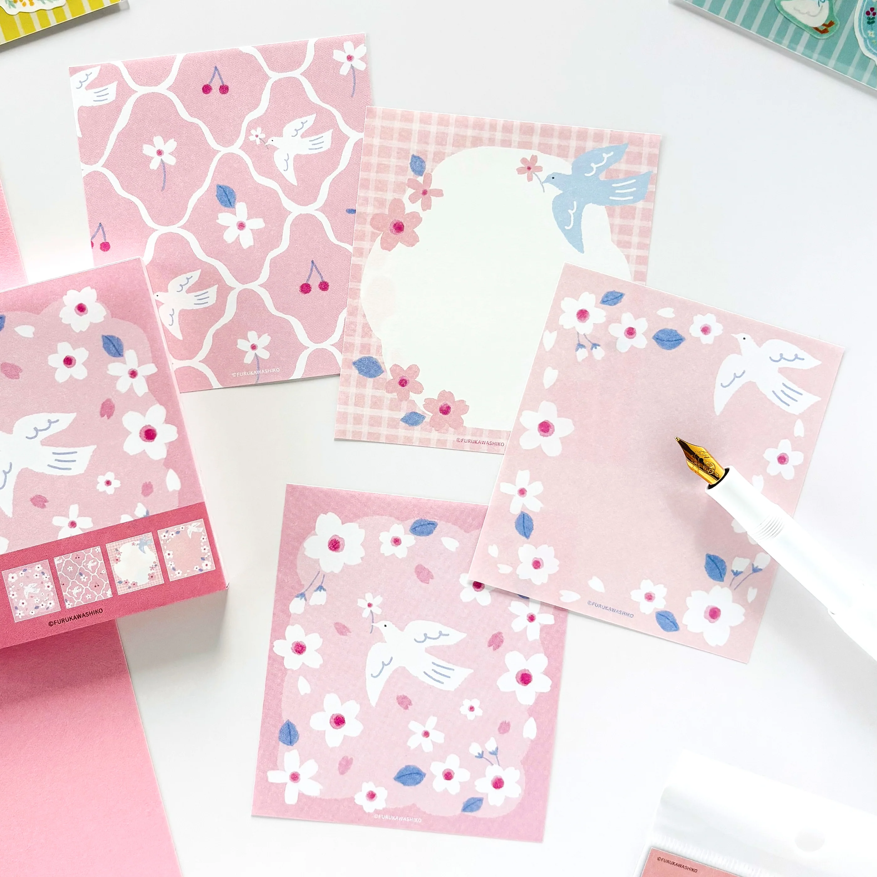 [Spring Limited] Furukawa Paper / Memo Pad - Bird - Image 2