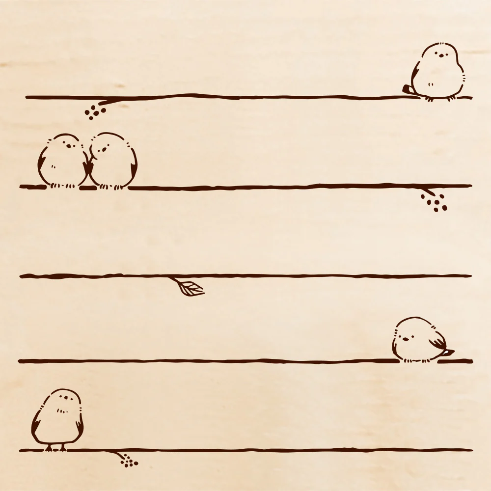 Square Rubber Stamp - Taking a Rest - Image 2