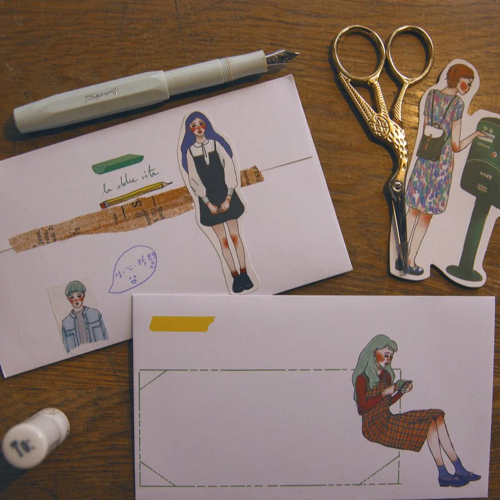 Sticker Set - Stationery Girls (30 pieces) - Image 4