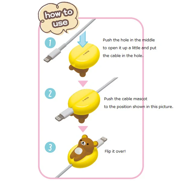 Sumikko Gurashi / Charging Cable Clip - Cat - Image 3