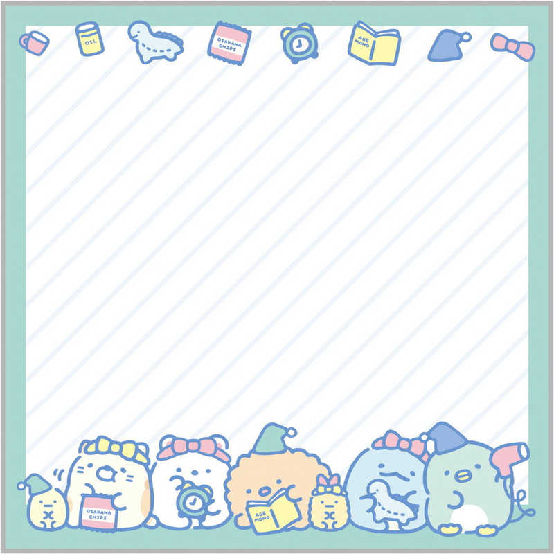 Sumikkogurashi / Square Sticky Note - Pajama Night - Image 2