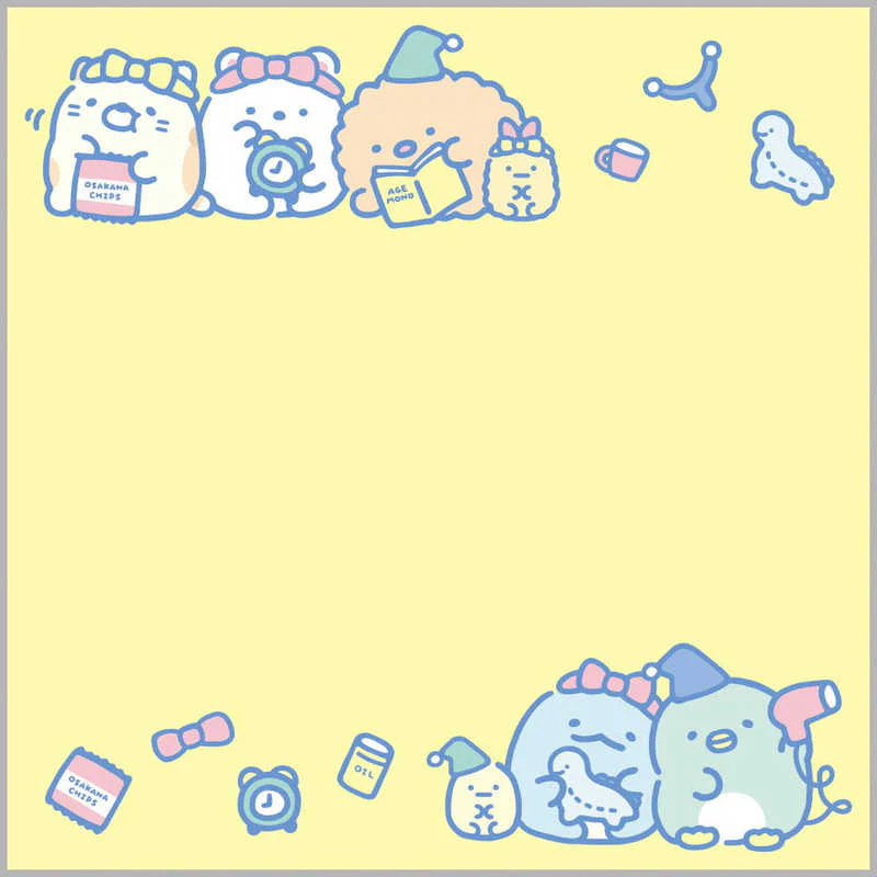 Sumikkogurashi / Square Sticky Note - Pajama Night - Image 3