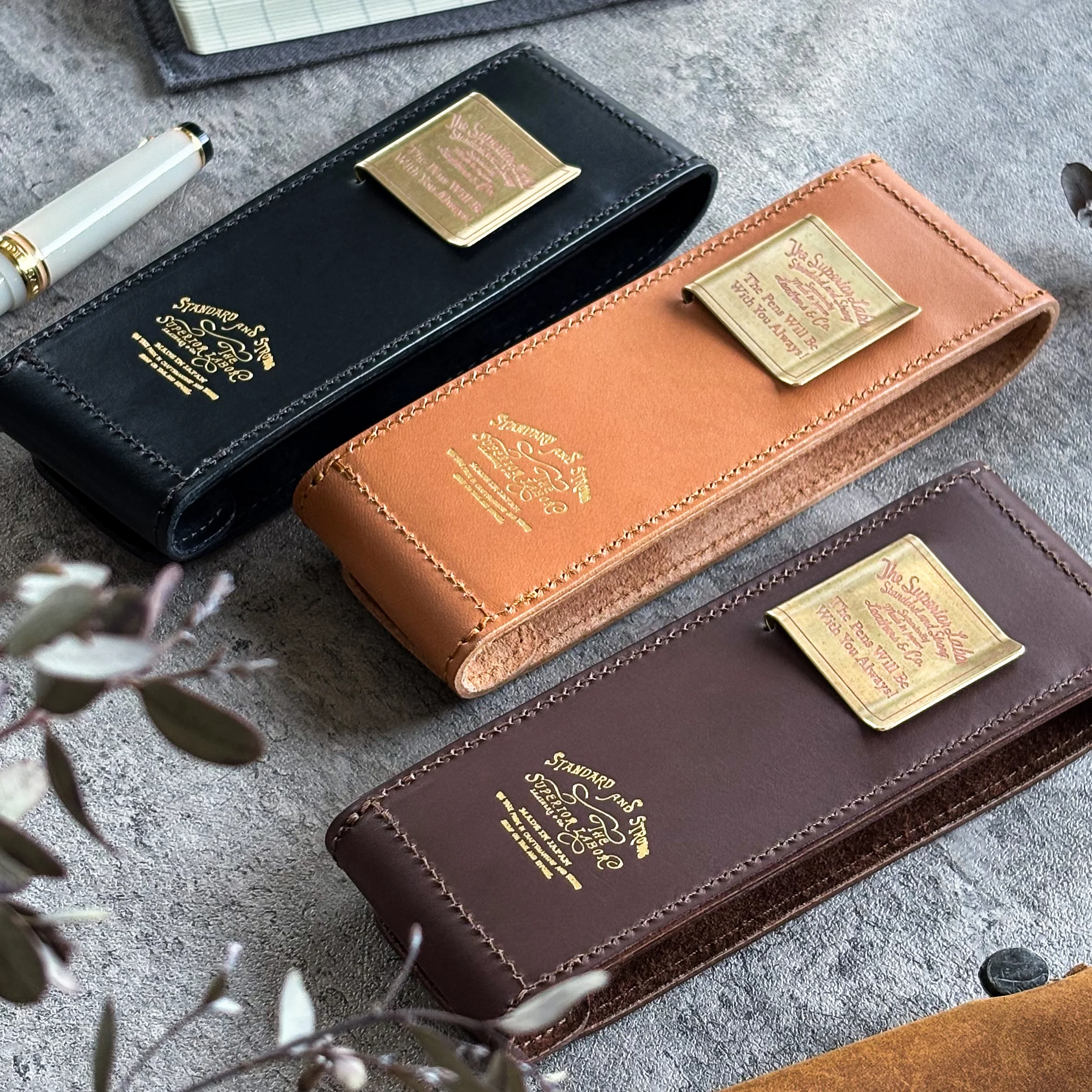 The Superior Labor / INGRASSATO Leather Fountain Pen Case - (2 Pens) - Image 2