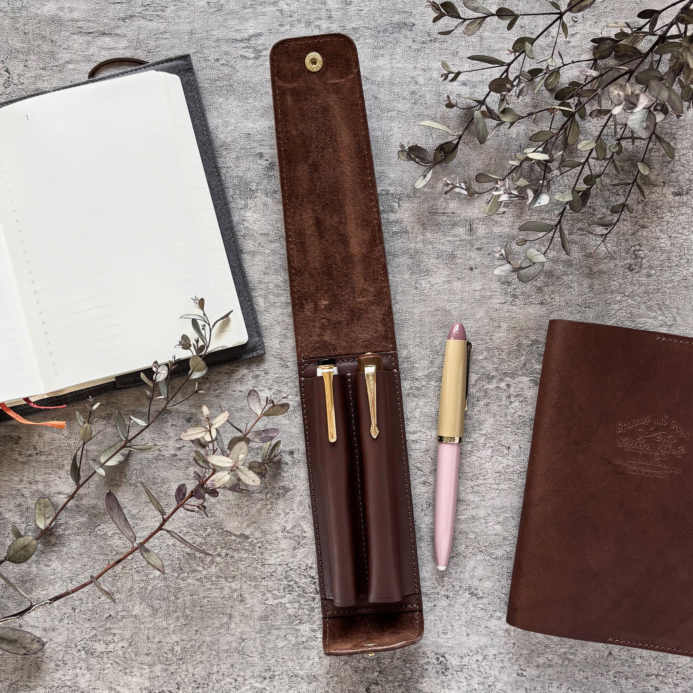 The Superior Labor / INGRASSATO Leather Fountain Pen Case - (2 Pens) - Image 20