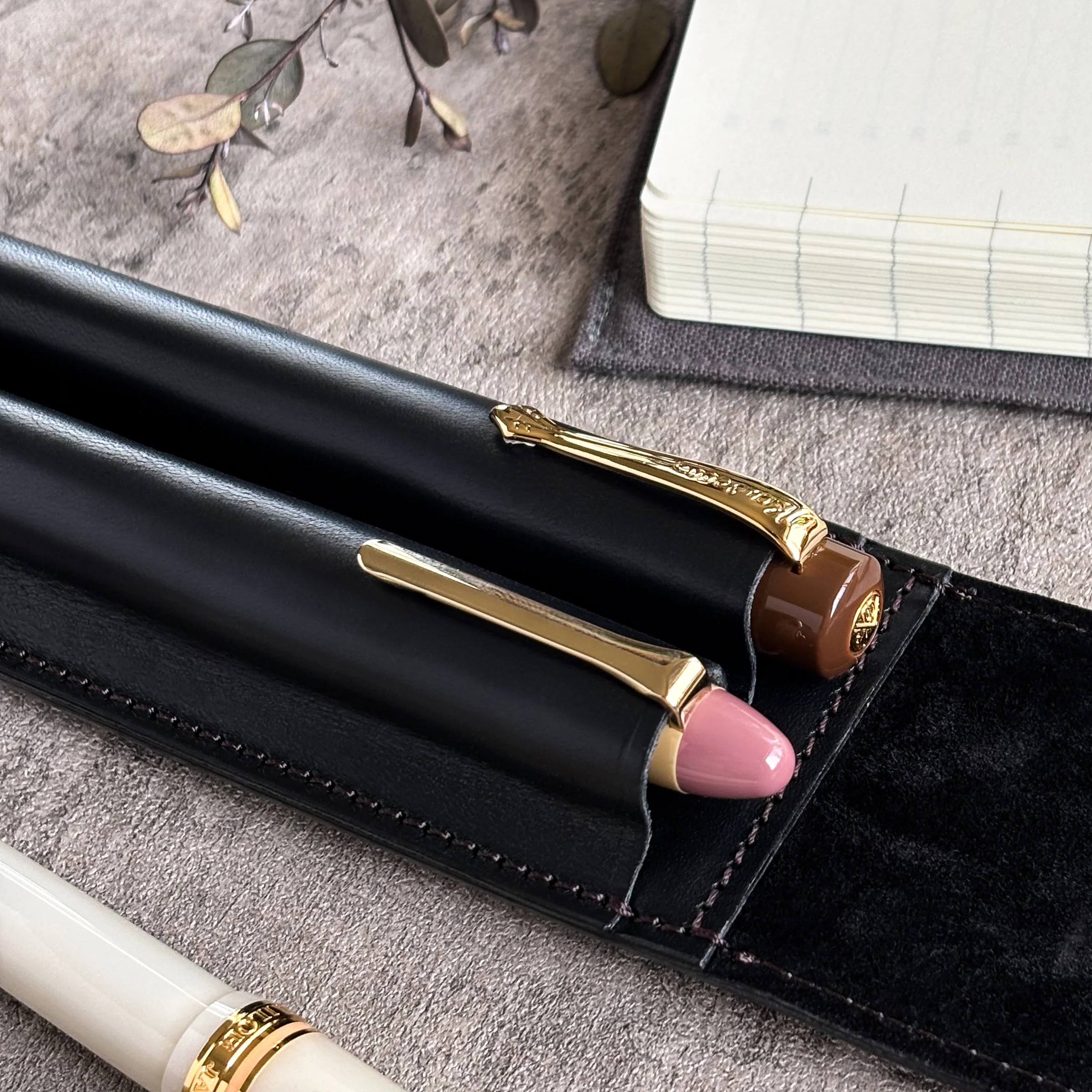 The Superior Labor / INGRASSATO Leather Fountain Pen Case - (2 Pens) - Image 23