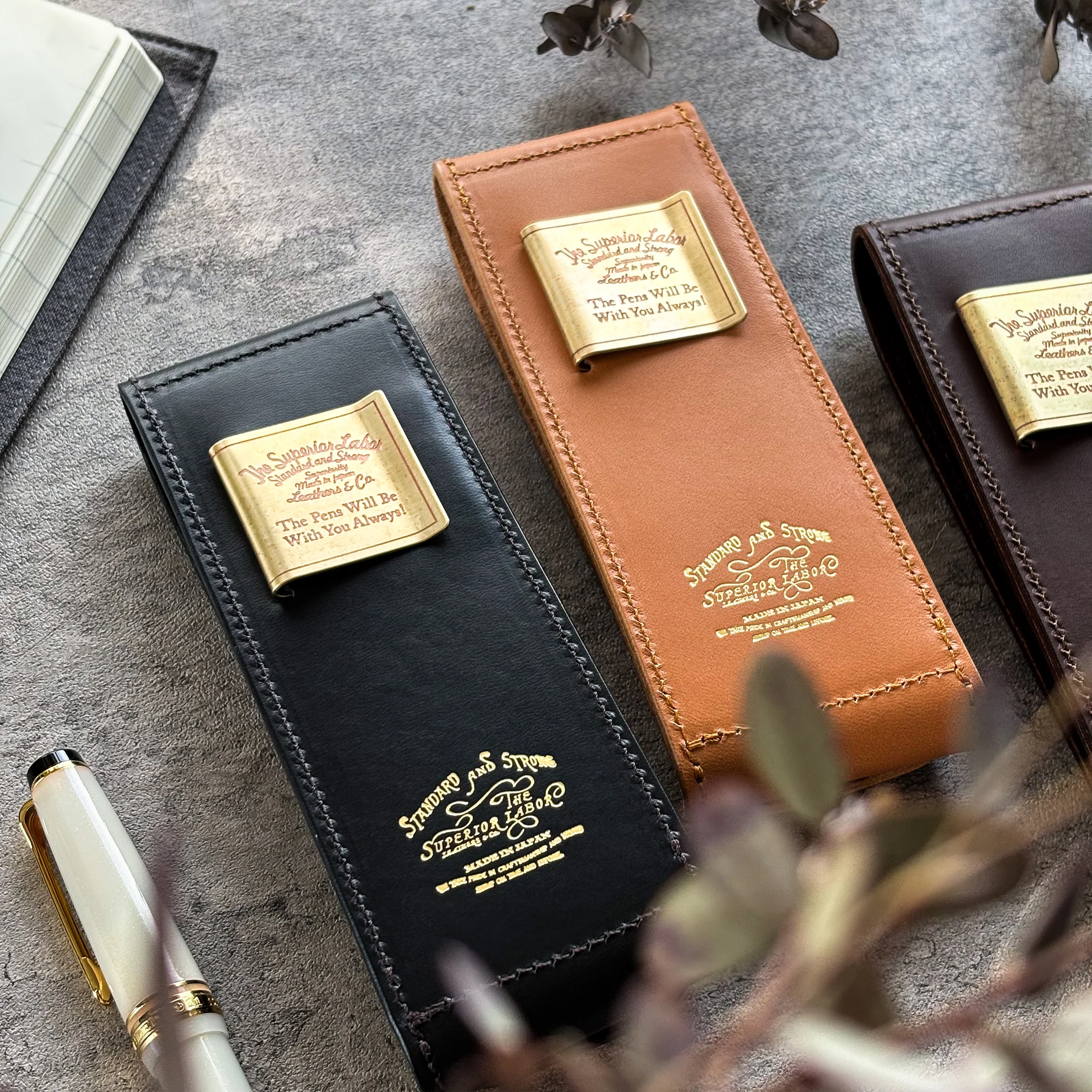The Superior Labor / INGRASSATO Leather Fountain Pen Case - (2 Pens) - Image 4