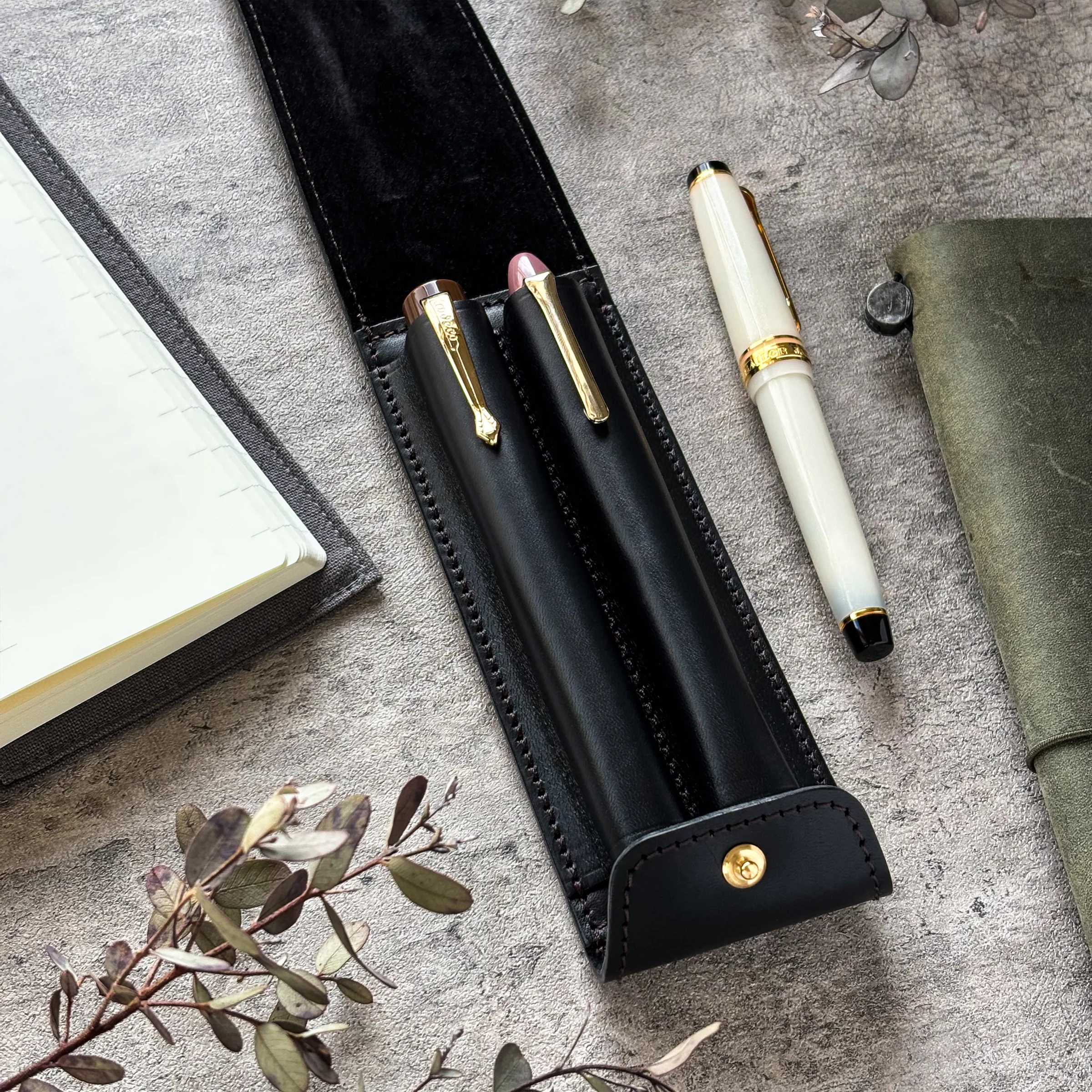 The Superior Labor / INGRASSATO Leather Fountain Pen Case - (2 Pens) - Image 7
