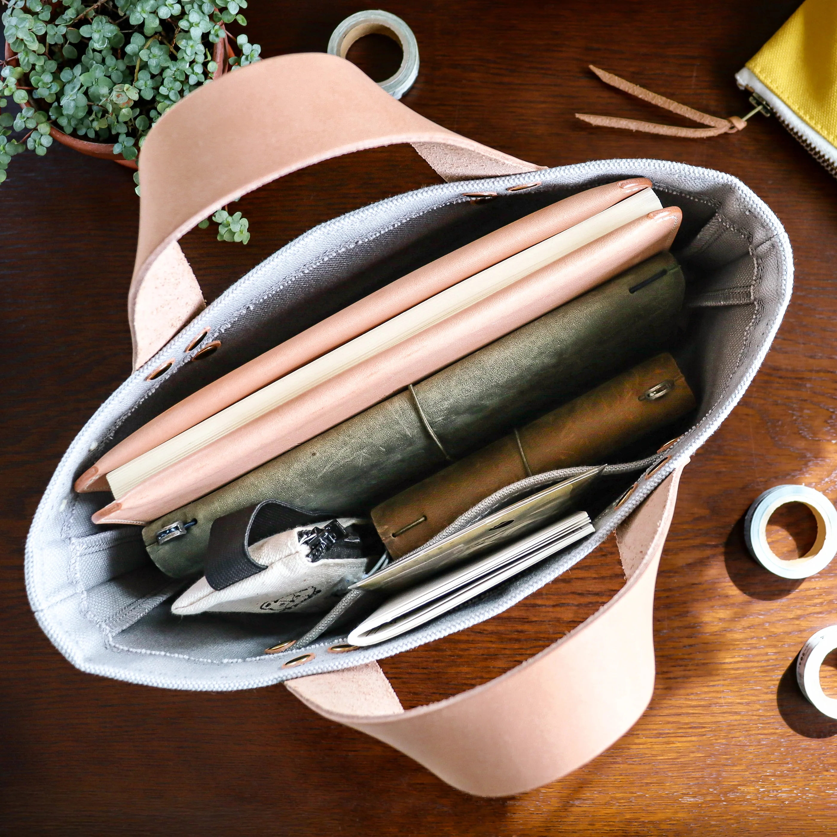 The Superior Labor / Special Engineer Bag Petite - Gray x Yellow - Image 4