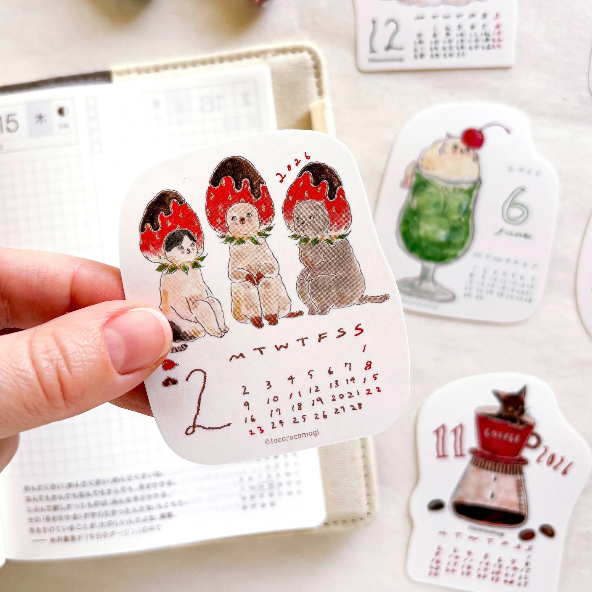 Tocorocomugi / 2026 Calendar Sticker Set - Image 3