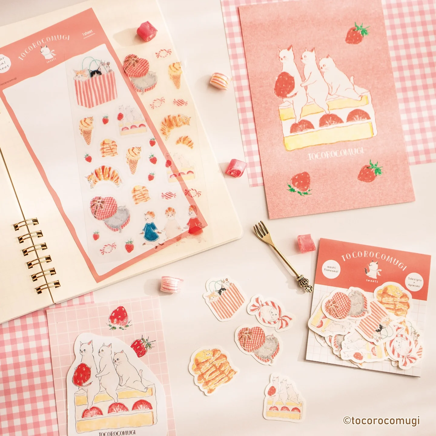 Tocorocomugi / Limited Edition / Planner Stickers - Sweets - Image 4