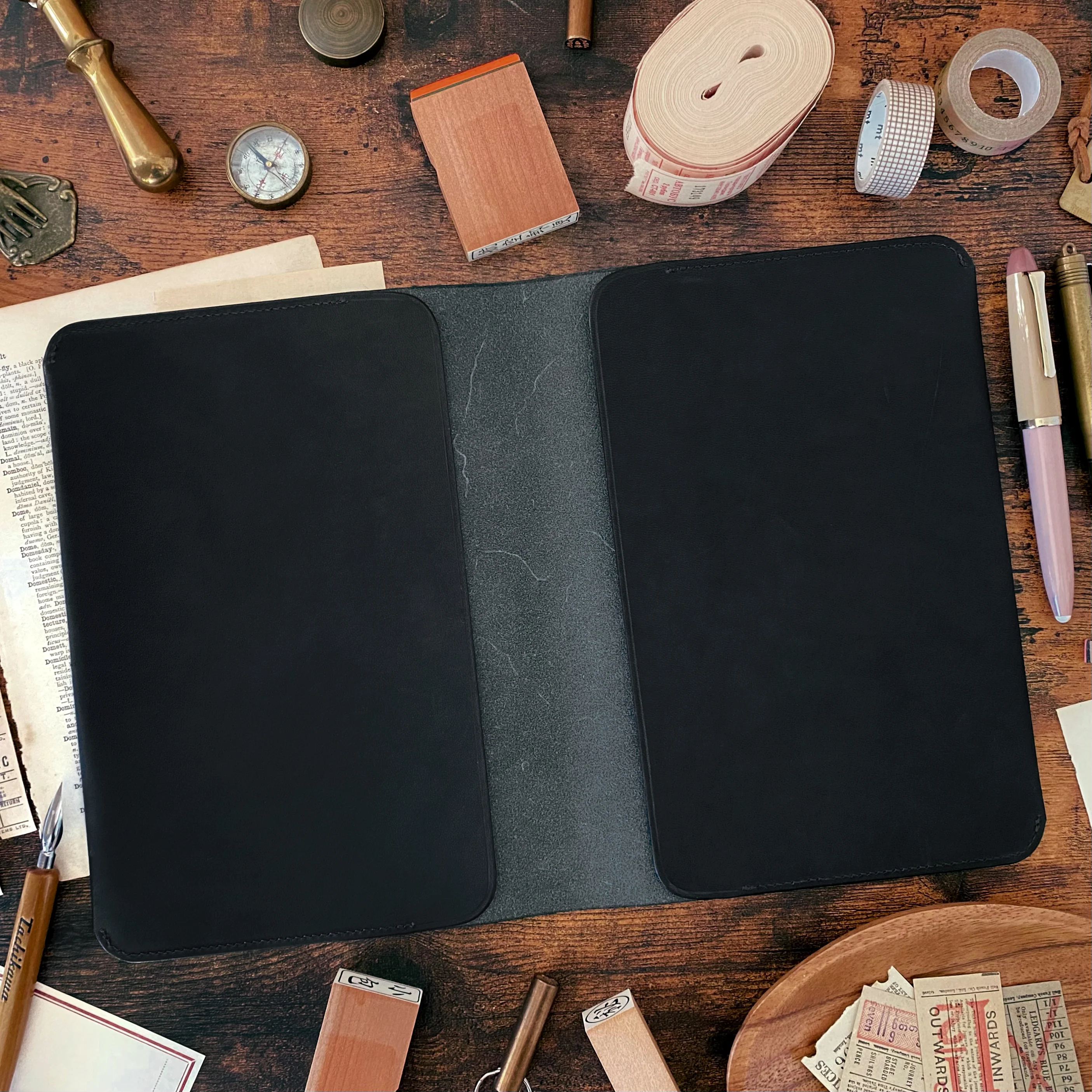 The Superior Labor / Leather Notebook Cover - Black (A5) - Image 5