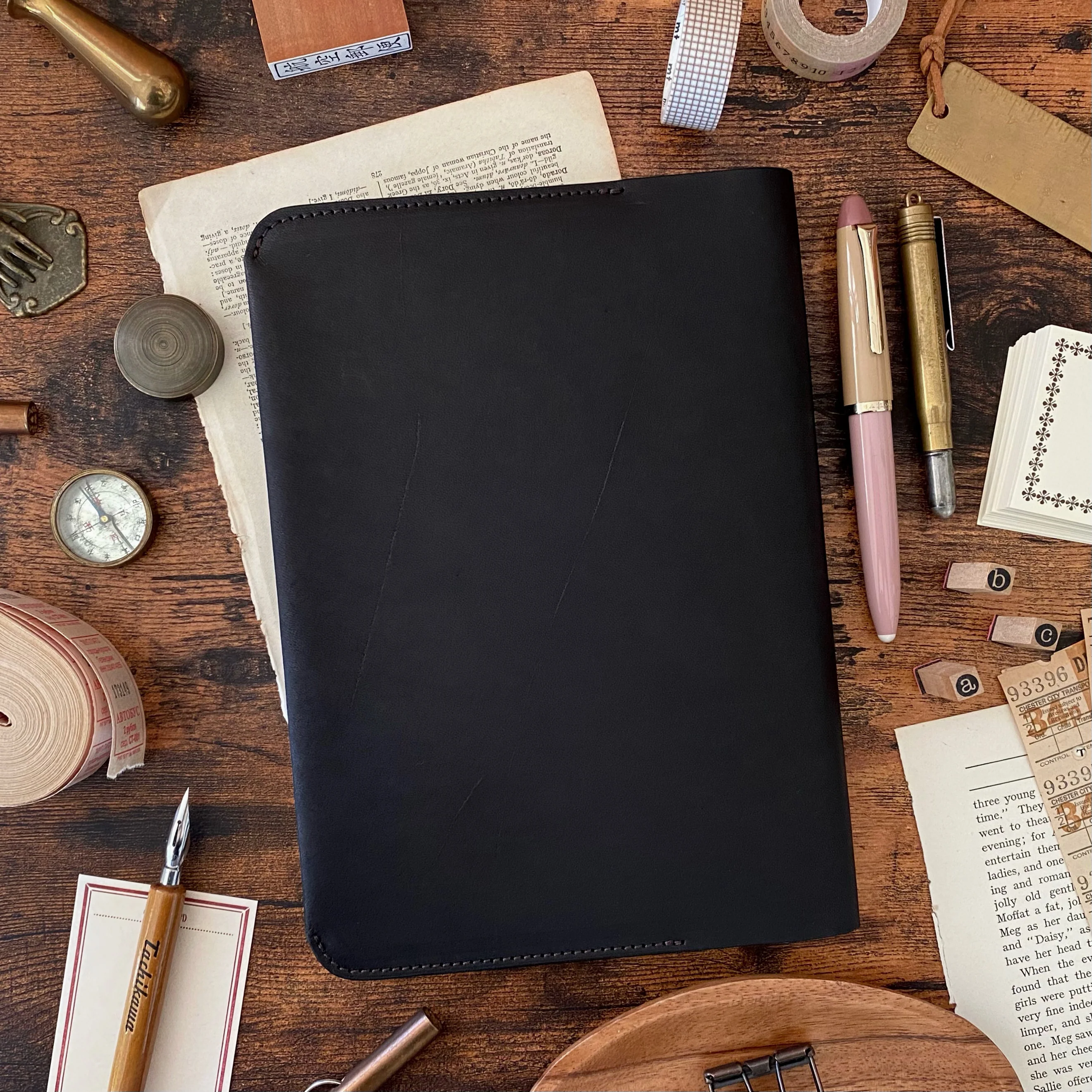 The Superior Labor / Leather Notebook Cover - Black (A5) - Image 6