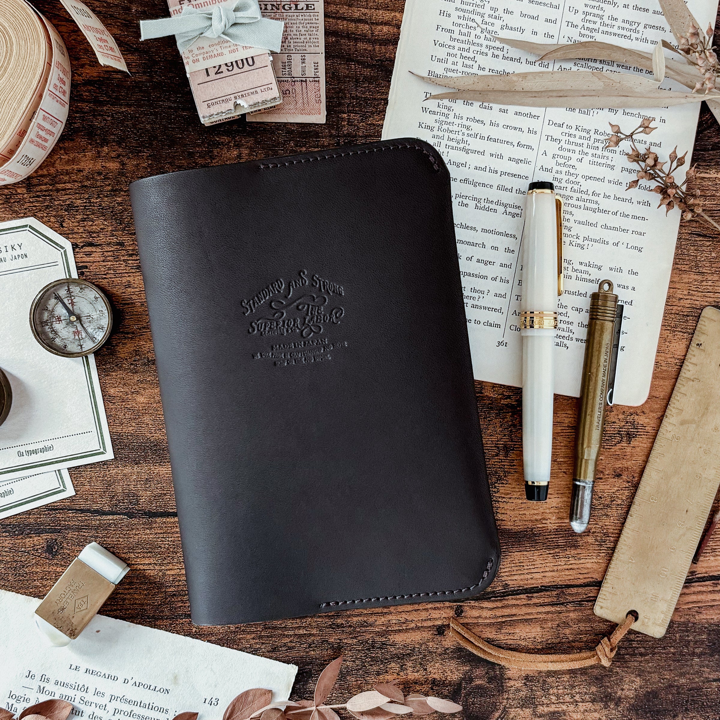 The Superior Labor / Leather Notebook Cover - Black (A6)
