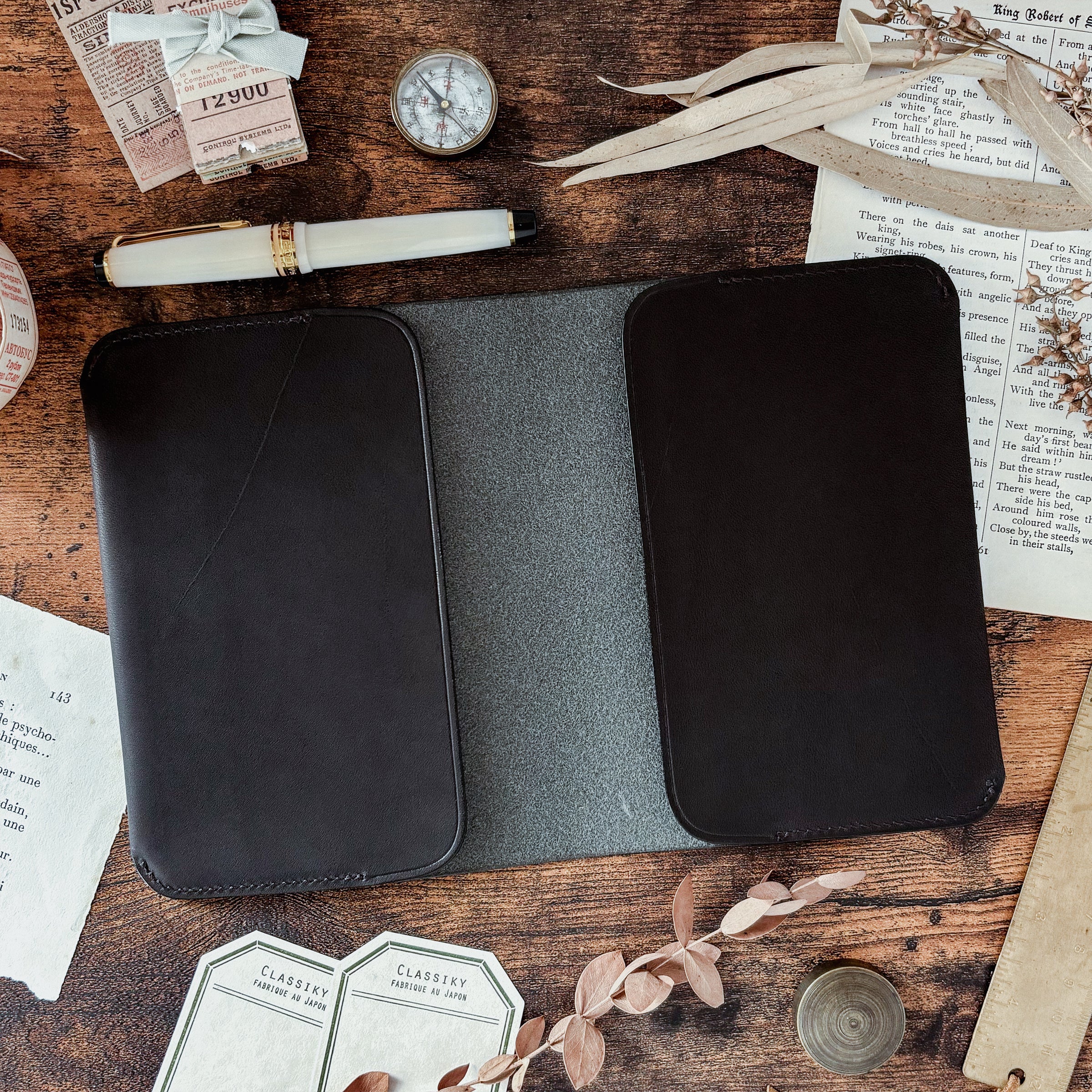The Superior Labor / Leather Notebook Cover - Black (A6) - Image 3