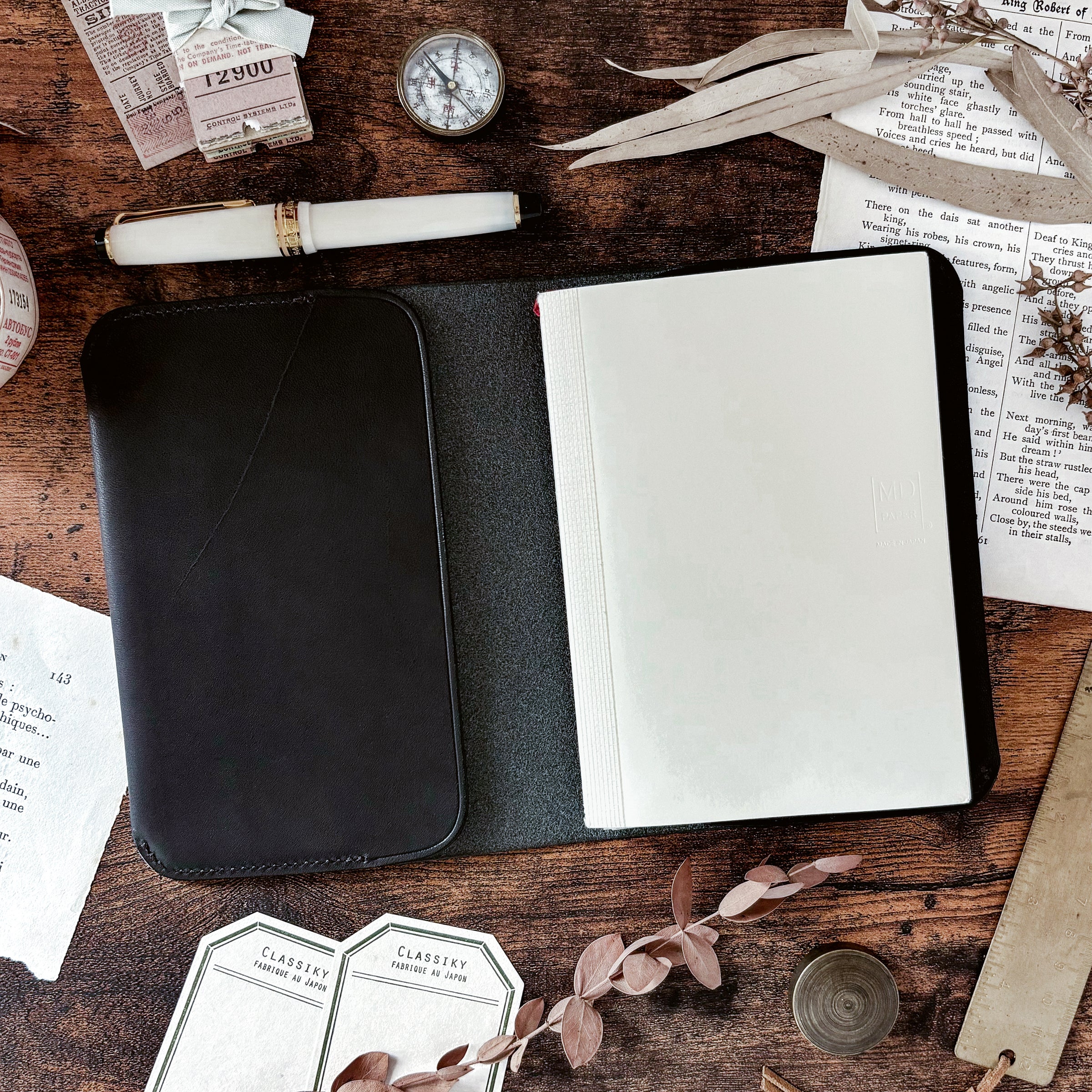 The Superior Labor / Leather Notebook Cover - Black (A6) - Image 4