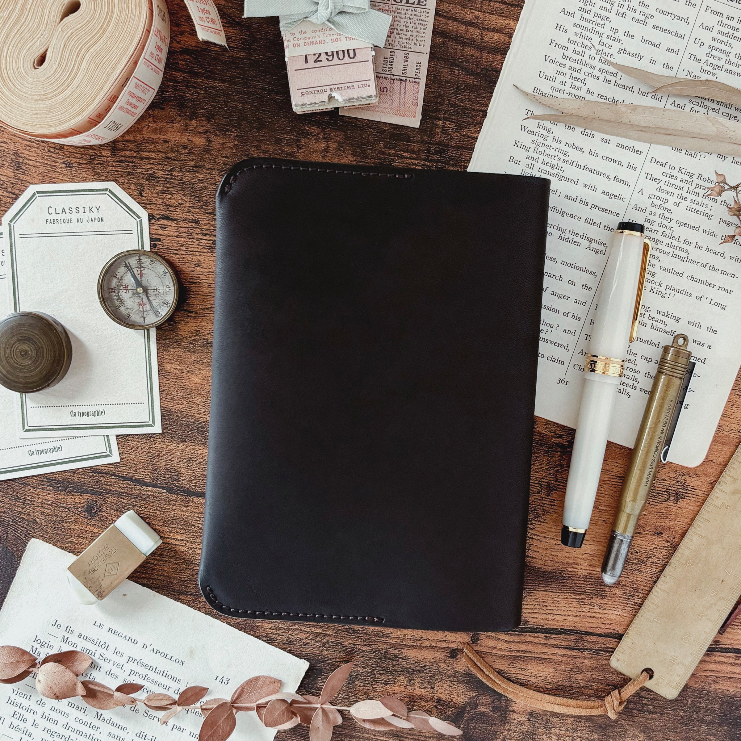 The Superior Labor / Leather Notebook Cover - Black (A6) - Image 5