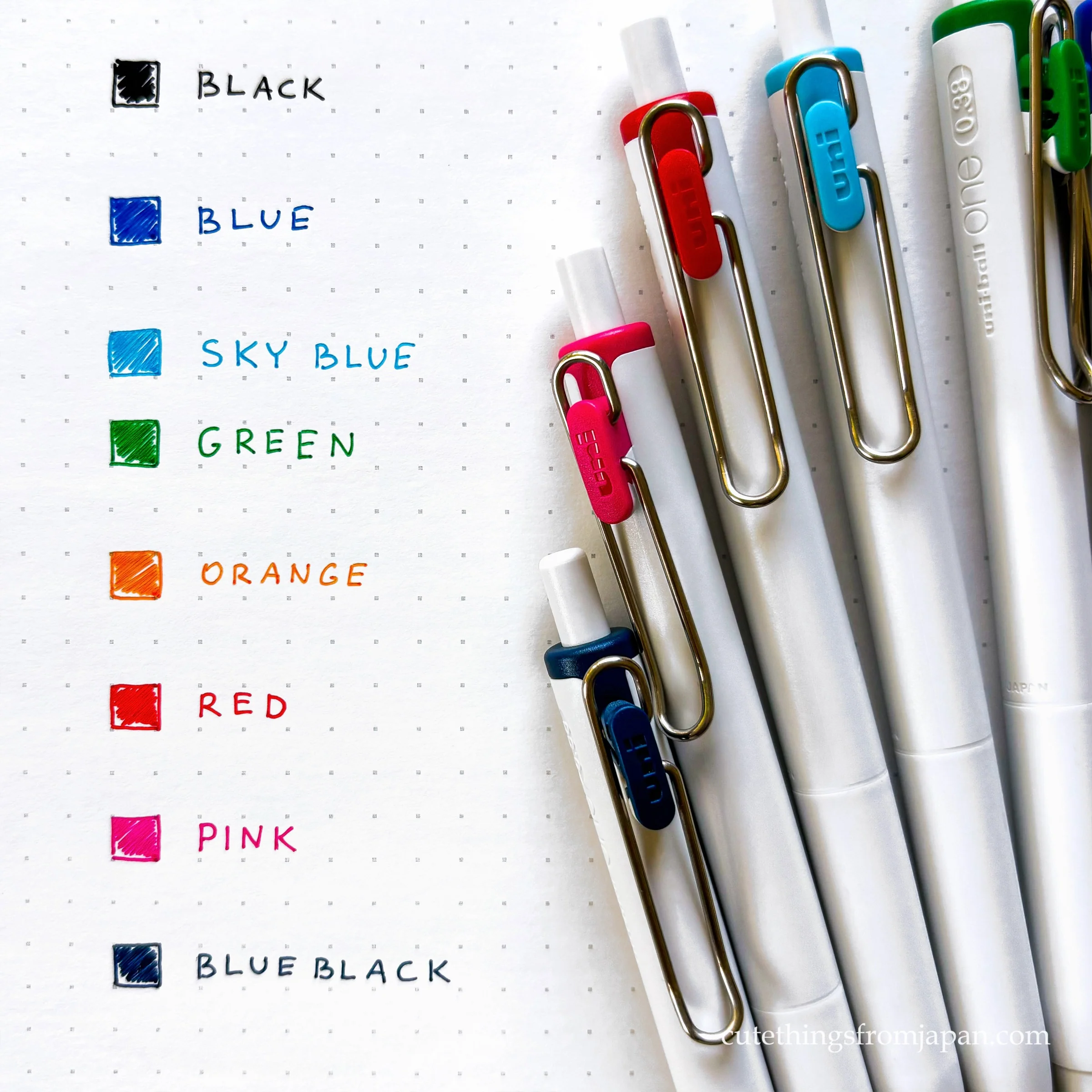 Uni-ball One - Basic (8 Colors / 0.38mm) - Image 3