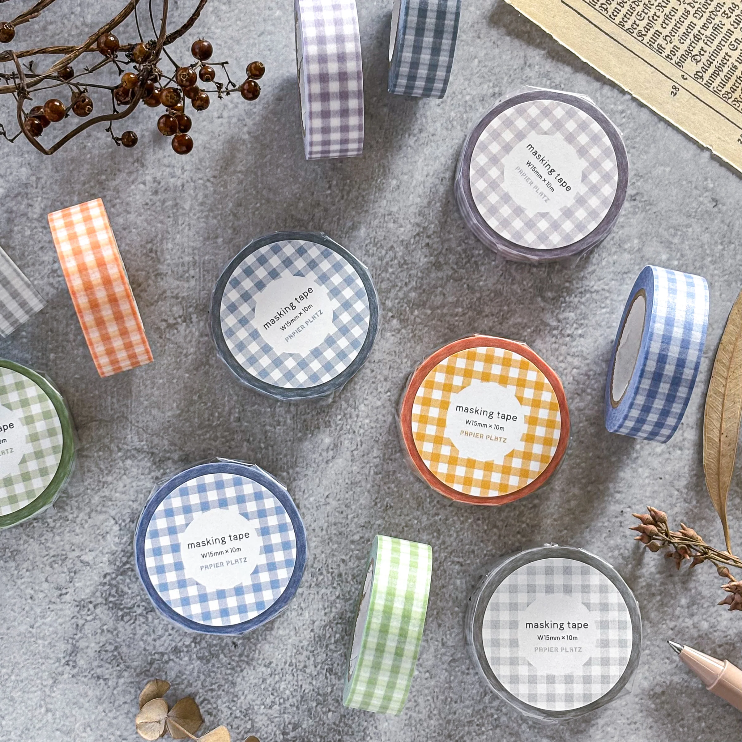 Papier Platz / Washi Tape - Checkered (Lavender) - Image 4