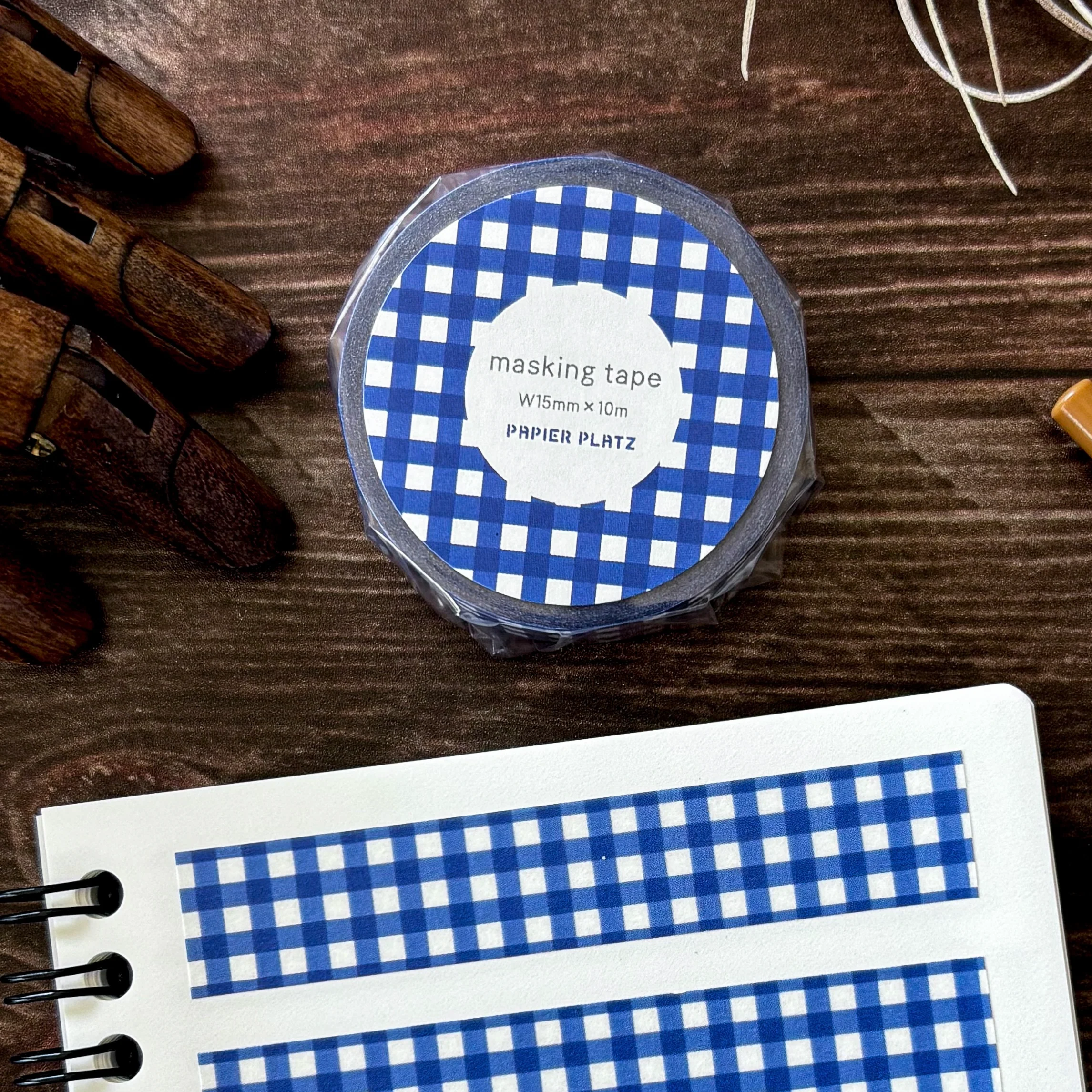 Papier Platz / Washi Tape - Checkered (Ultramarine) - Image 2