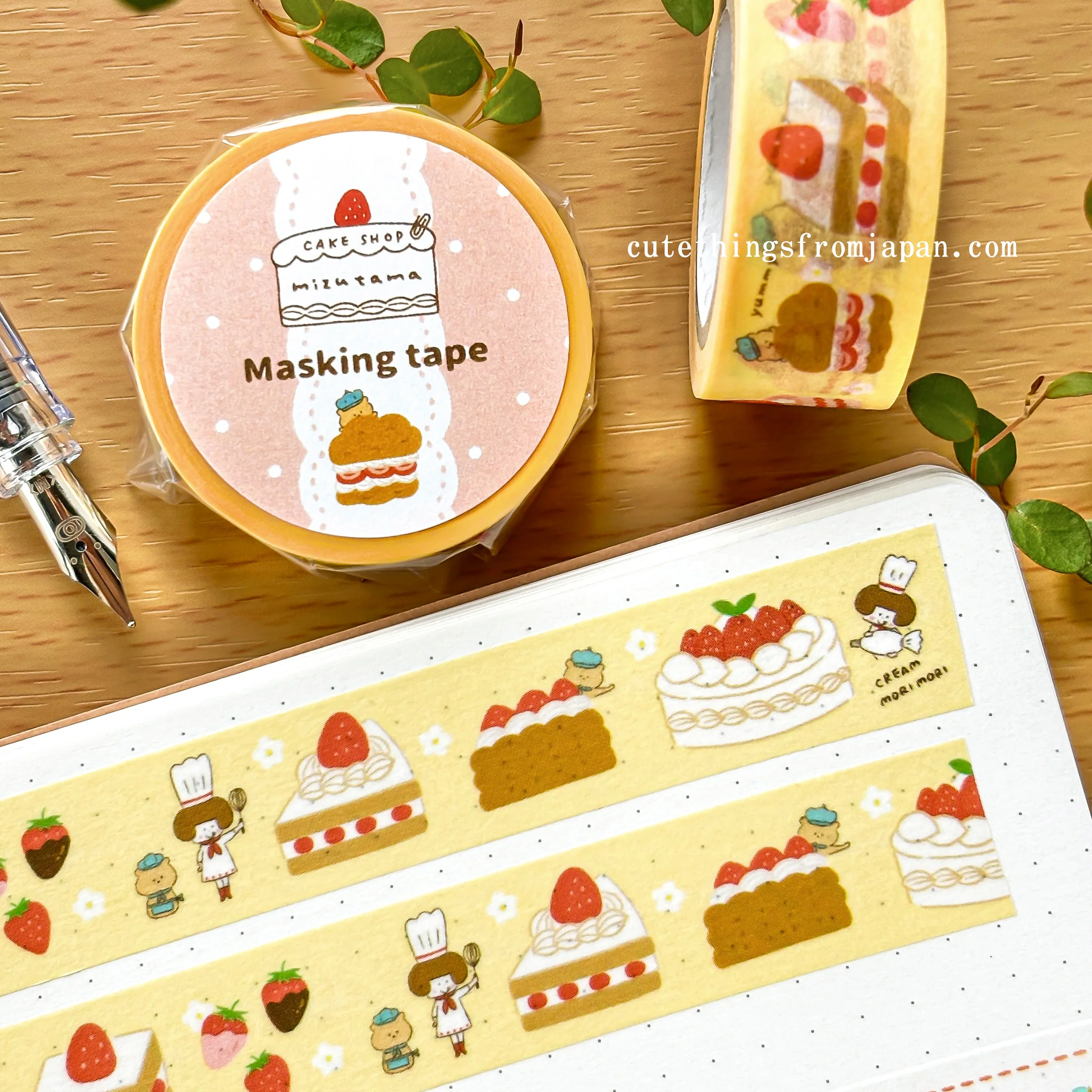 mizutama / Washi Tape - Strawberry Cake