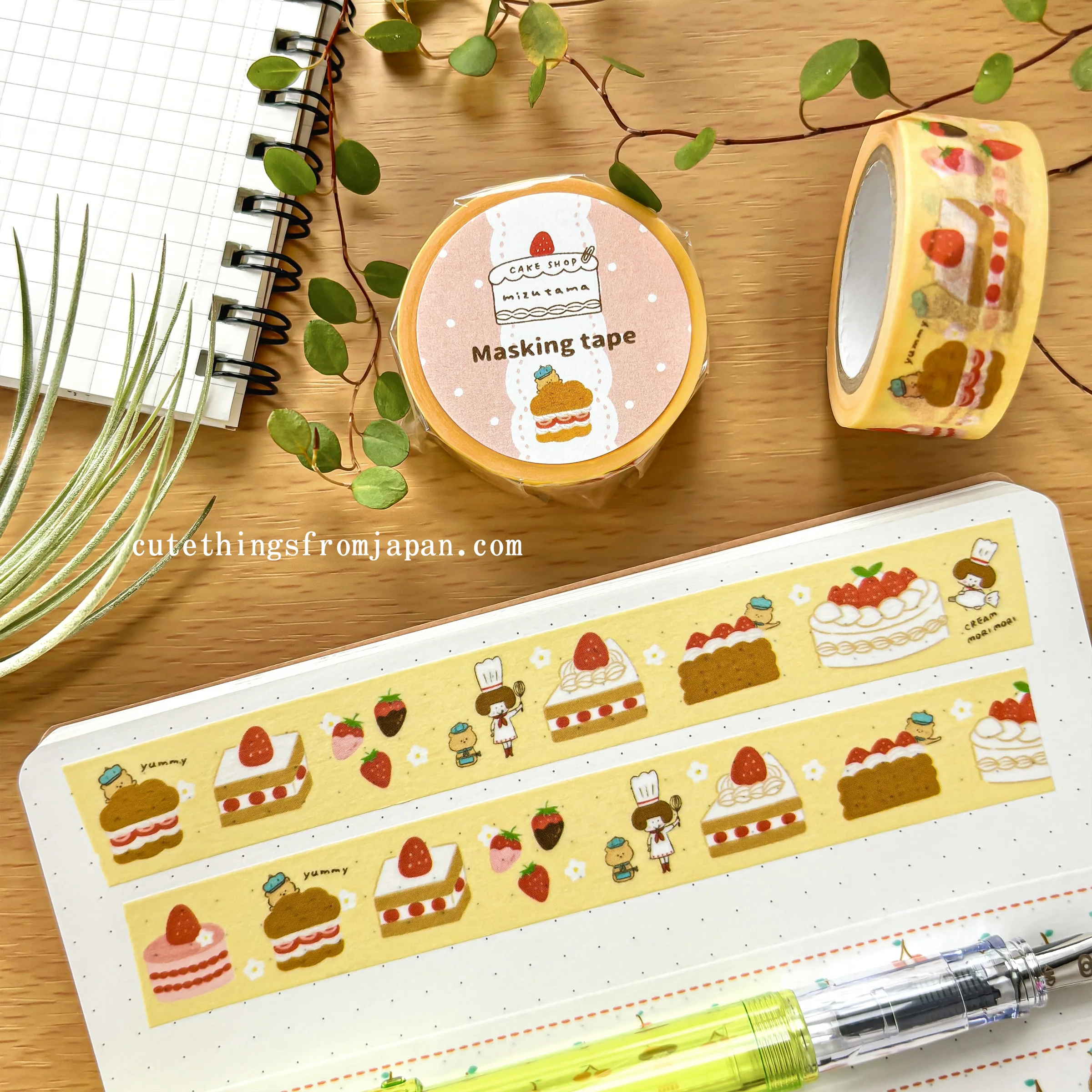 mizutama / Washi Tape - Strawberry Cake - Image 3