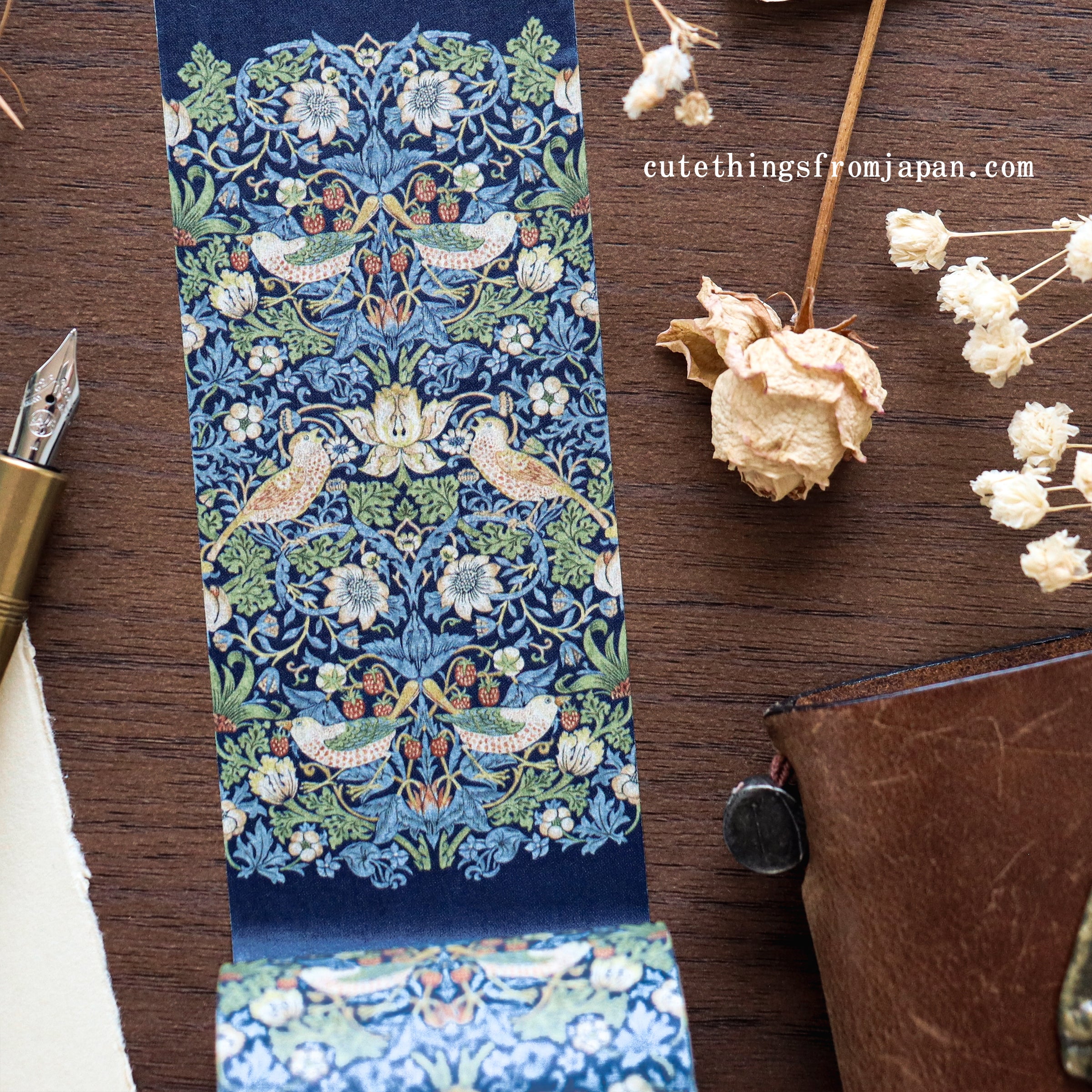 William Morris Washi Tape - Strawberry Thief - Image 3